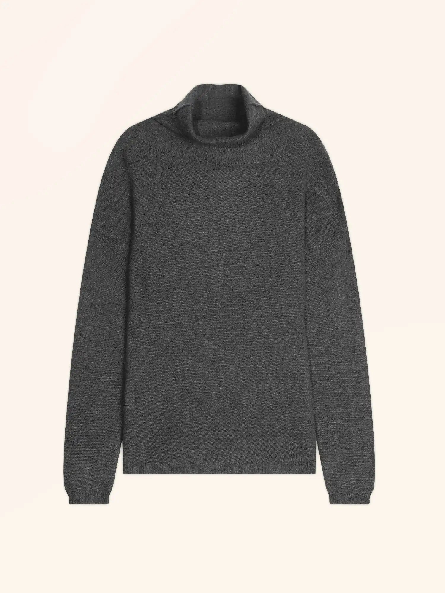 BLANTYRE pull col roulé anthracite chiné