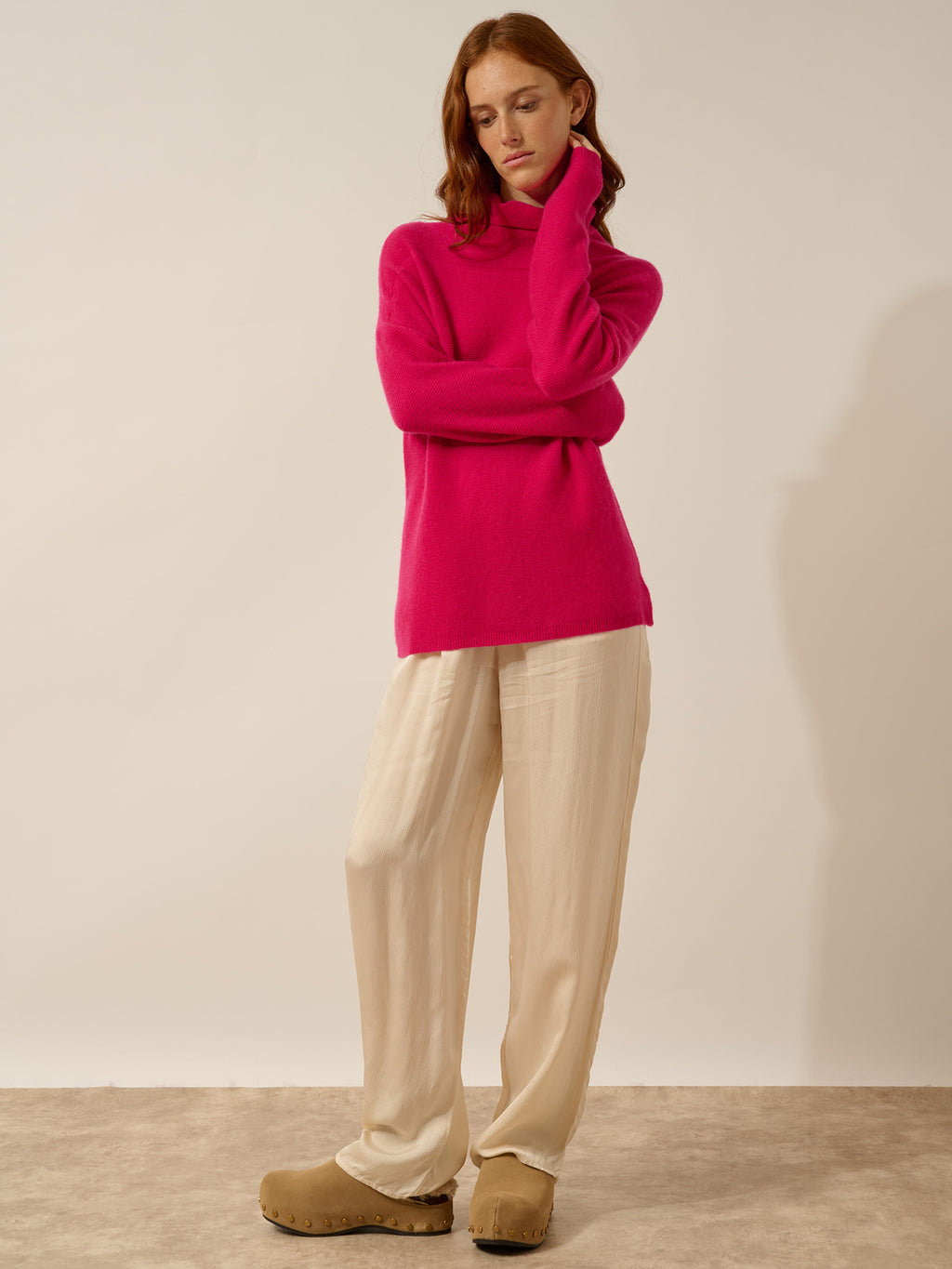 BLANTYRE pullover rollkragen fuchsia