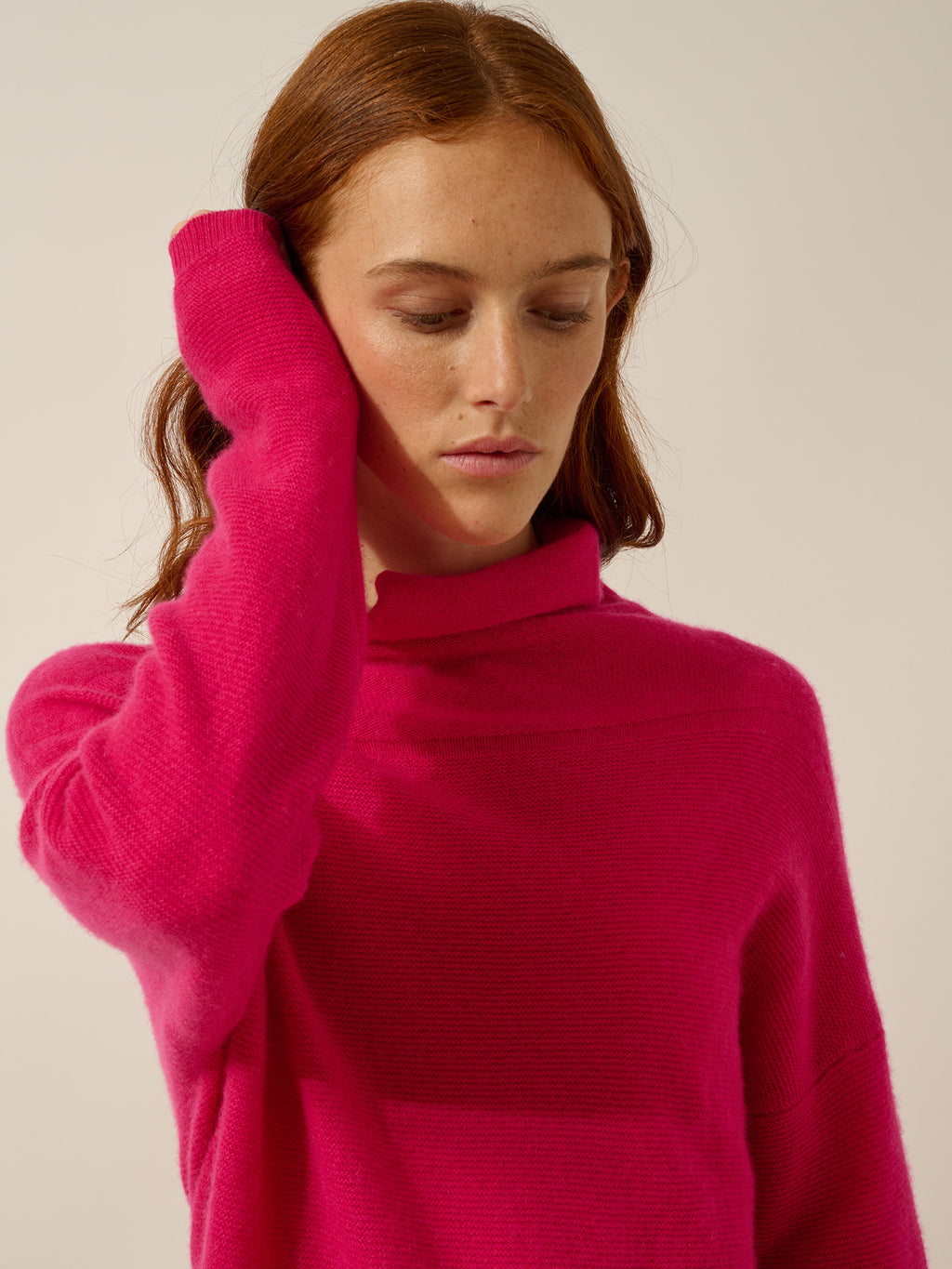 BLANTYRE pullover rollkragen fuchsia