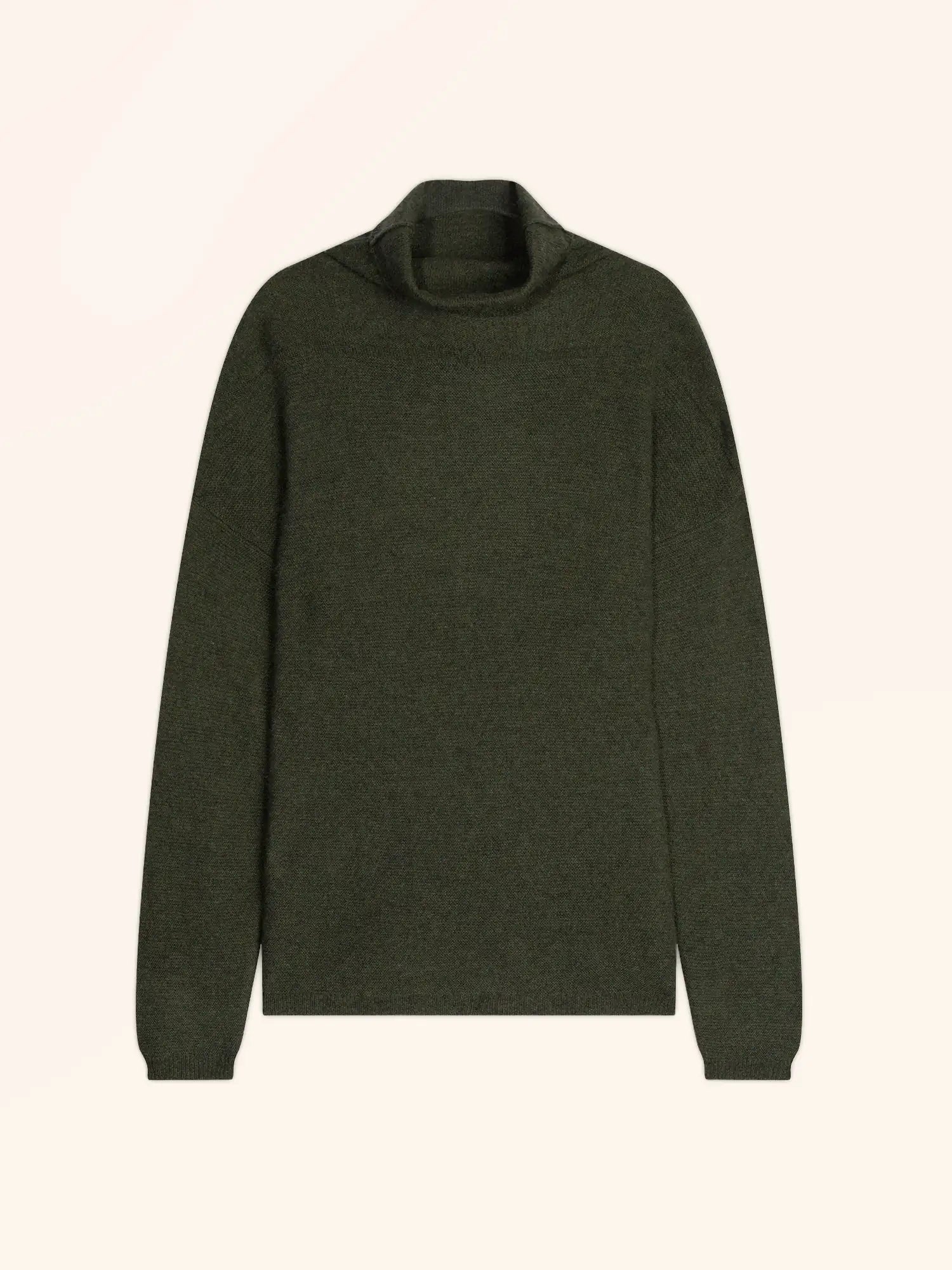 BLANTYRE pull col roulé kaki chiné