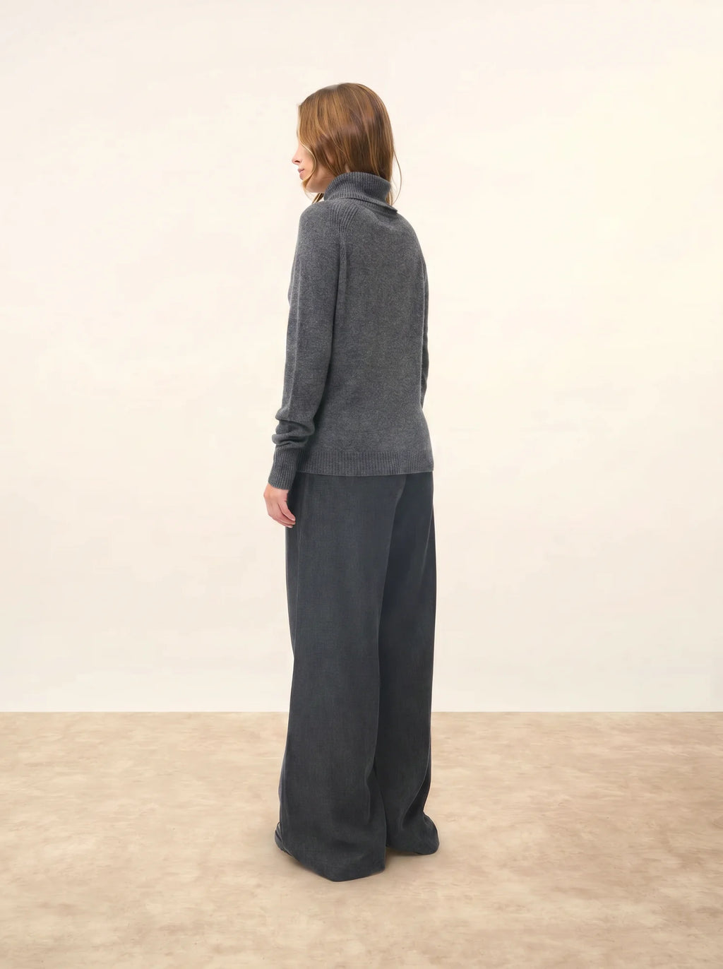 LILLY pullover rollkragen anthrazit meliert