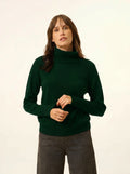 LILLY pullover rollkragen zypresse