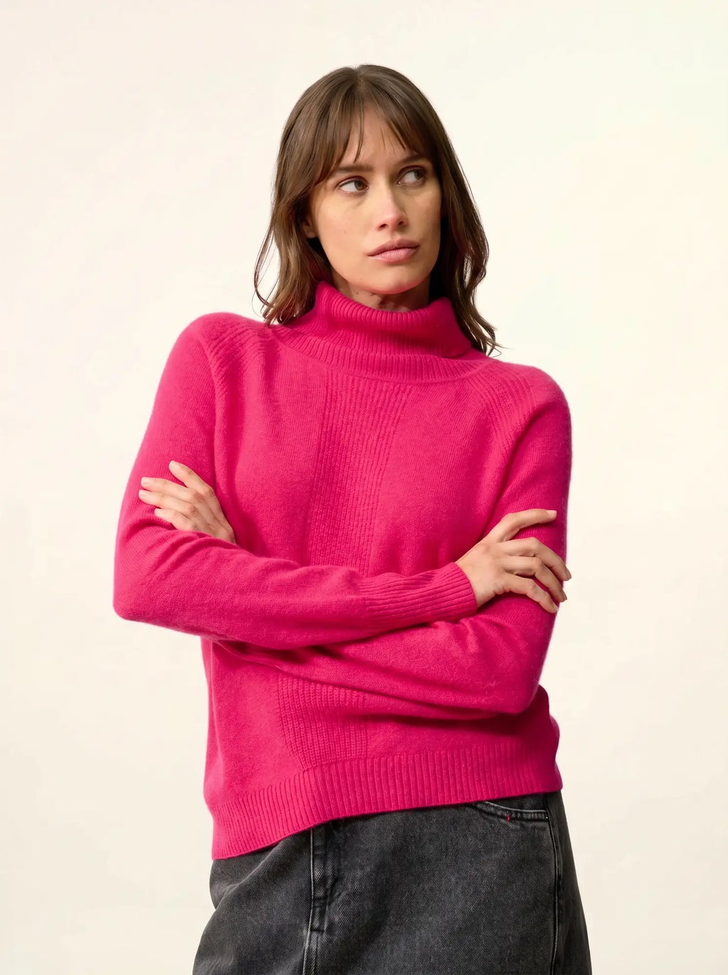 LILLY pullover rollkragen fuchsia