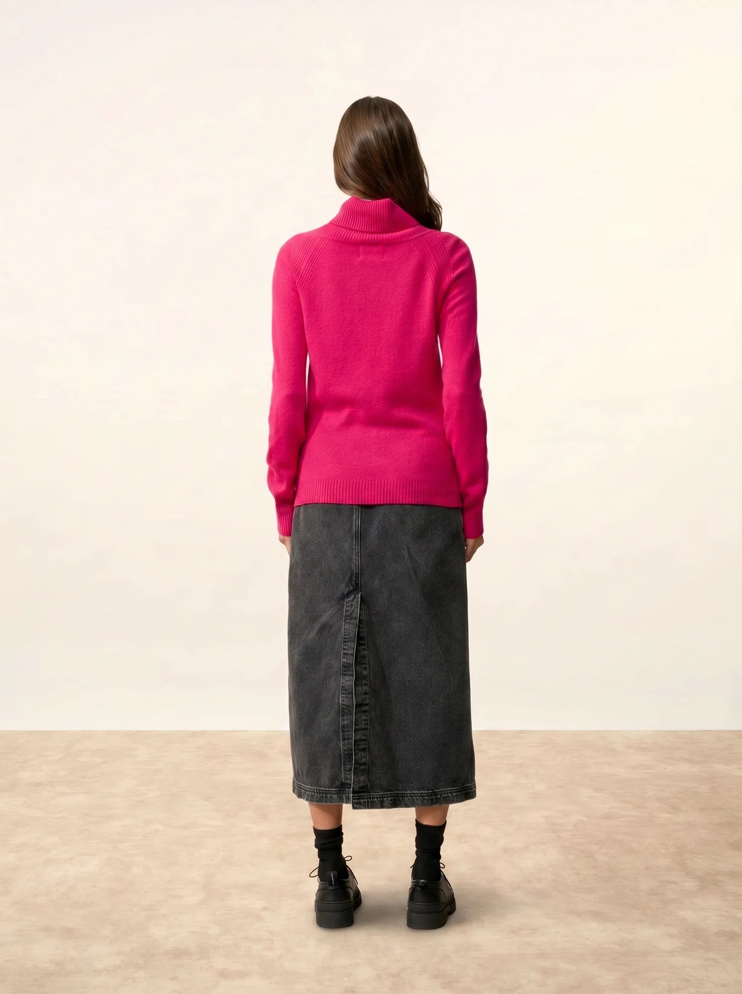 LILLY pullover rollkragen fuchsia