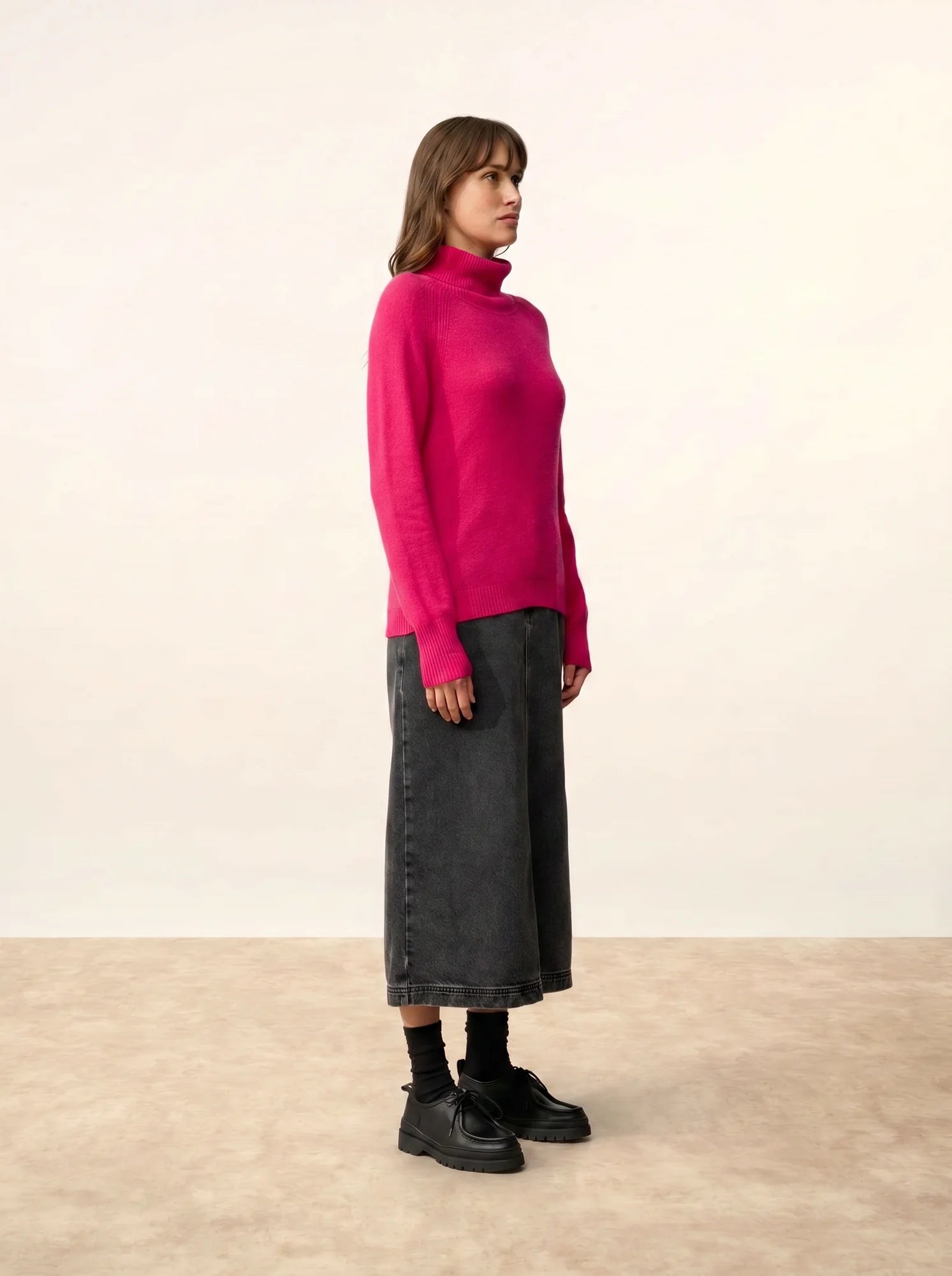 LILLY pullover rollkragen fuchsia