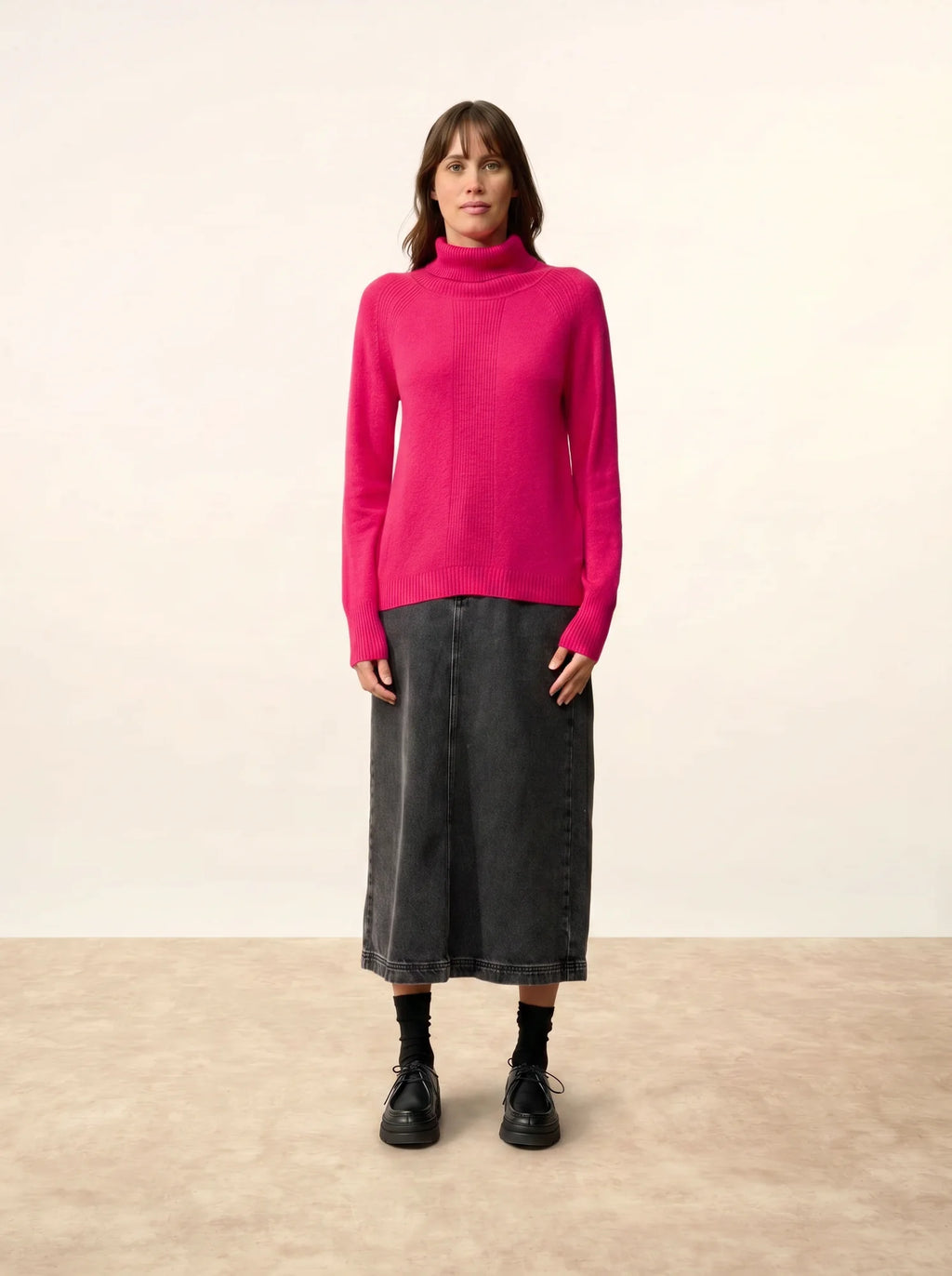 LILLY pullover rollkragen fuchsia