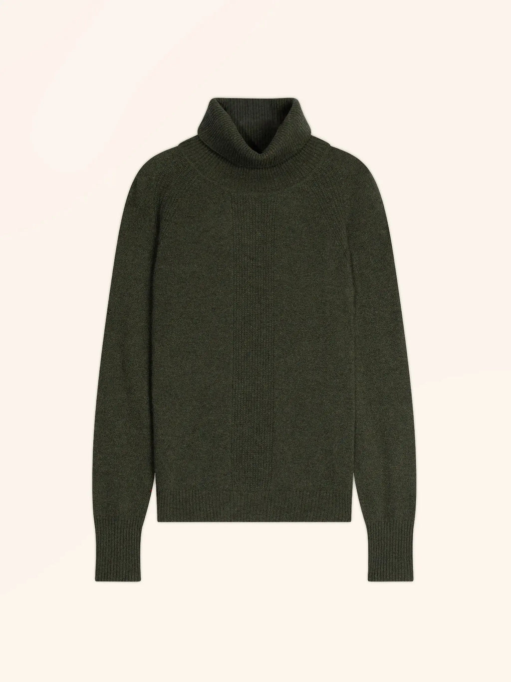 LILLY pullover rollkragen khaki meliert