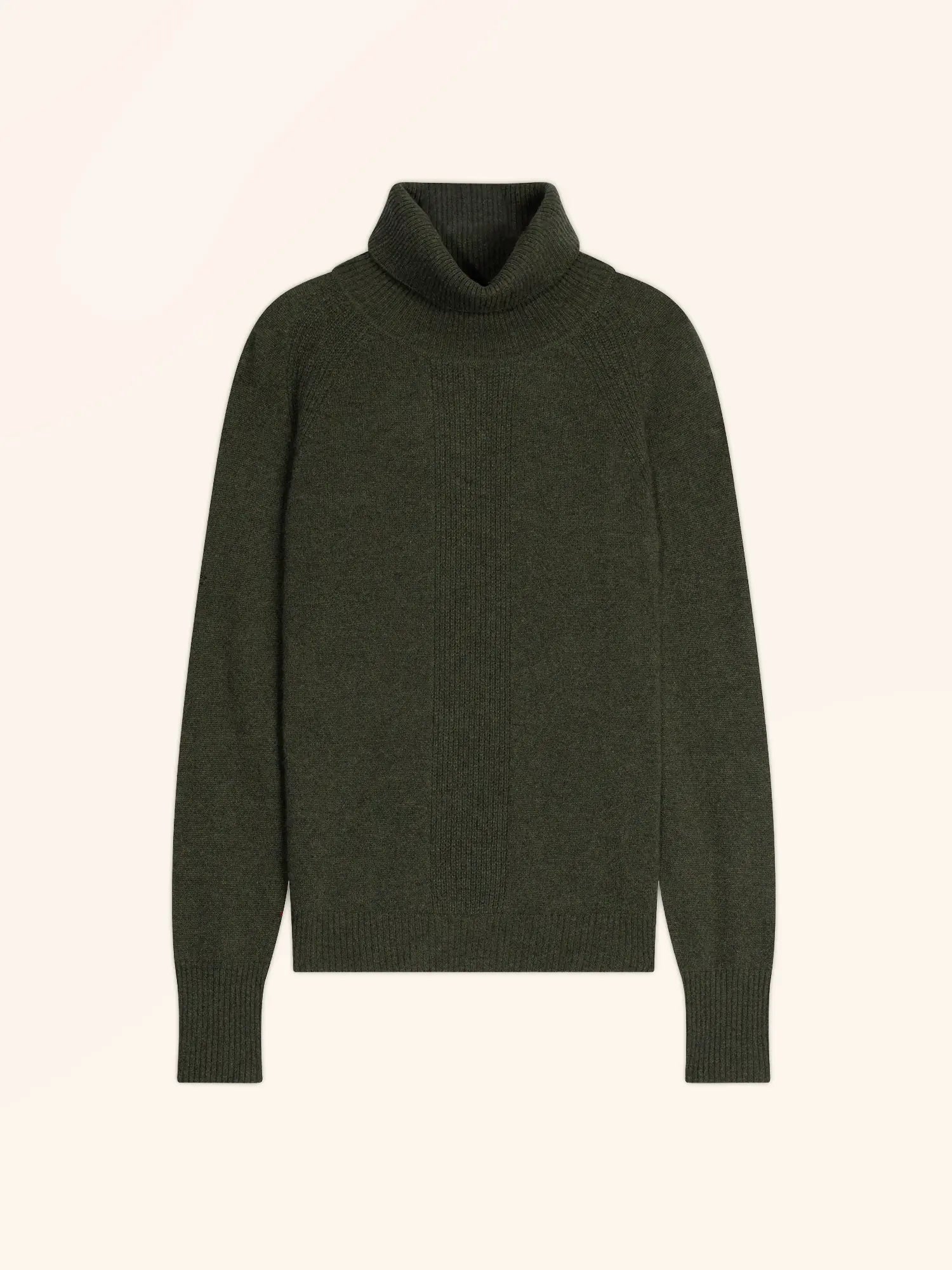 LILLY pullover rollkragen khaki meliert