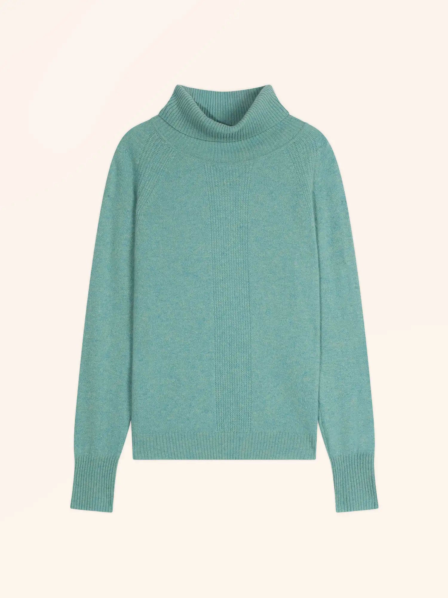 LILLY pullover rollkragen grün meliert