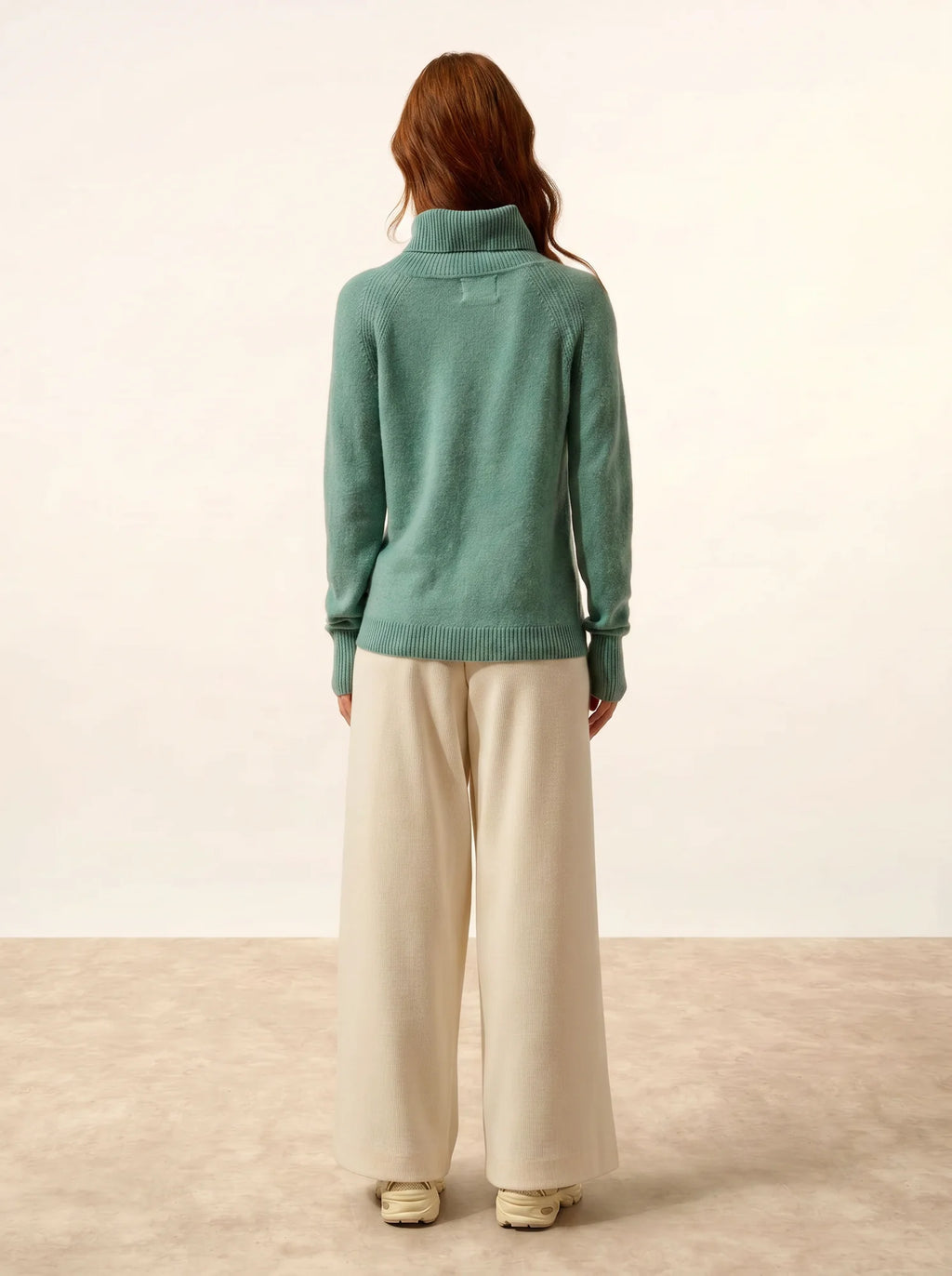 LILLY pullover rollkragen grün meliert