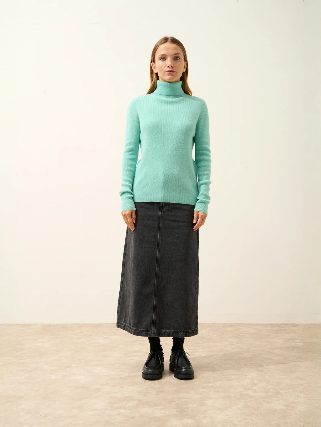 LANAIS pullover rollkragen jade