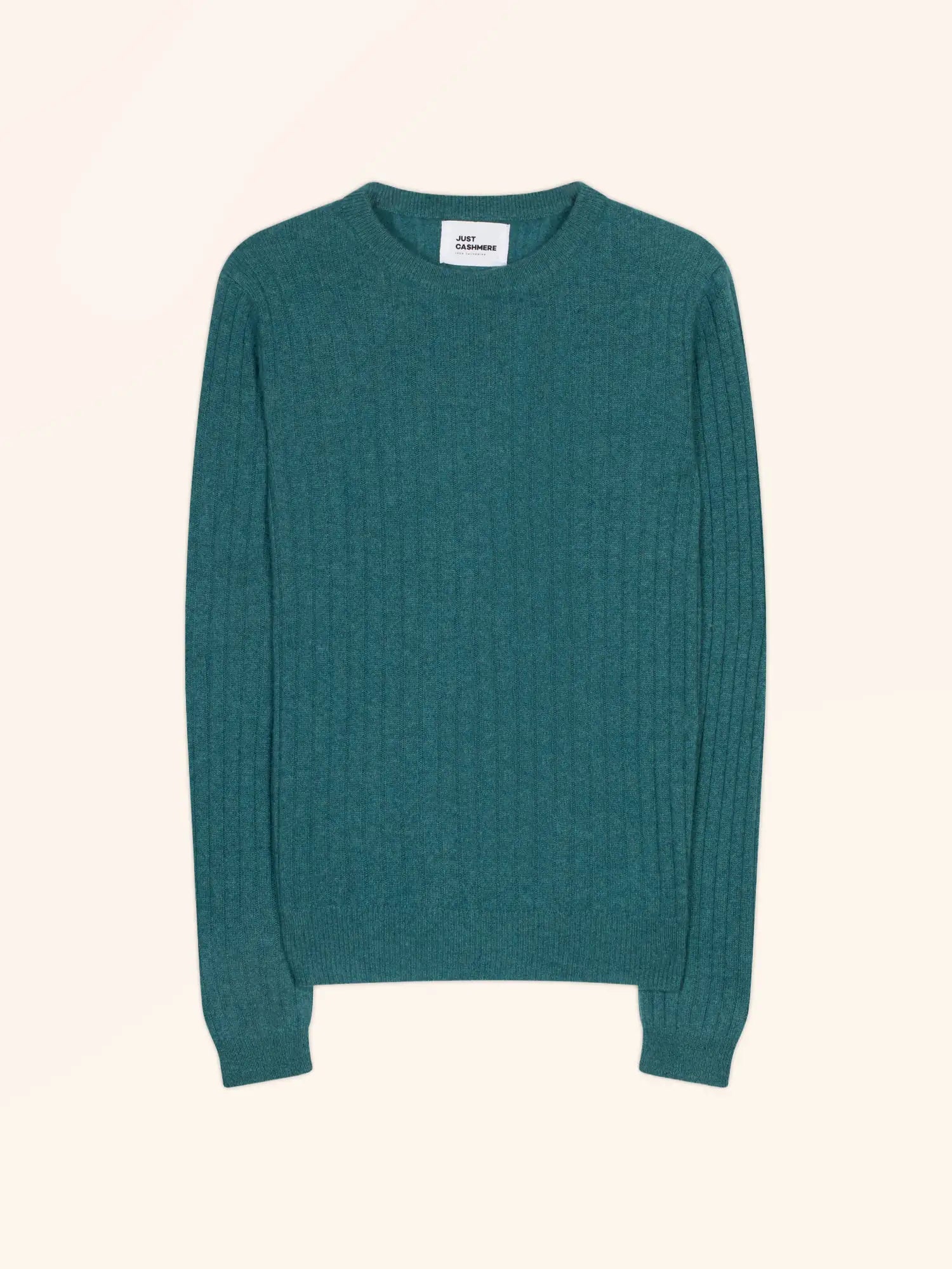AVANA pullover rundhalsausschnitt petrol meliert
