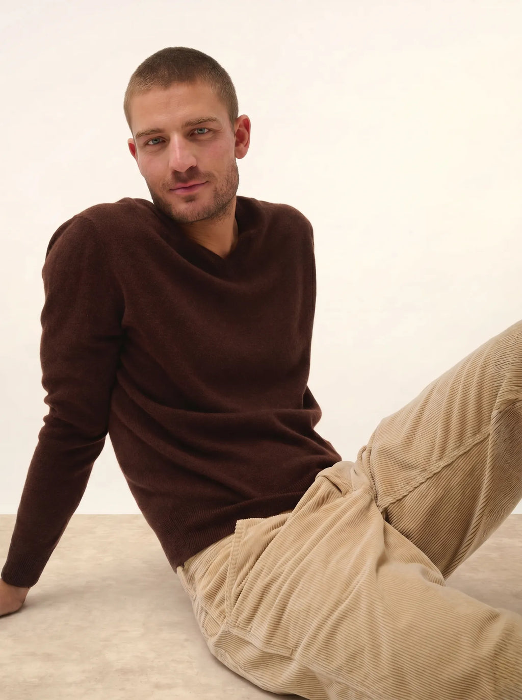 WALT pullover v-ausschnitt kaffee