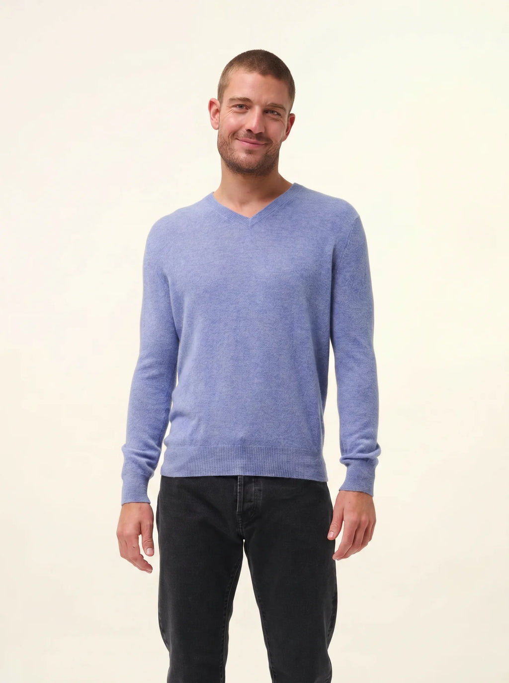 WALT pullover v-ausschnitt sky meliert