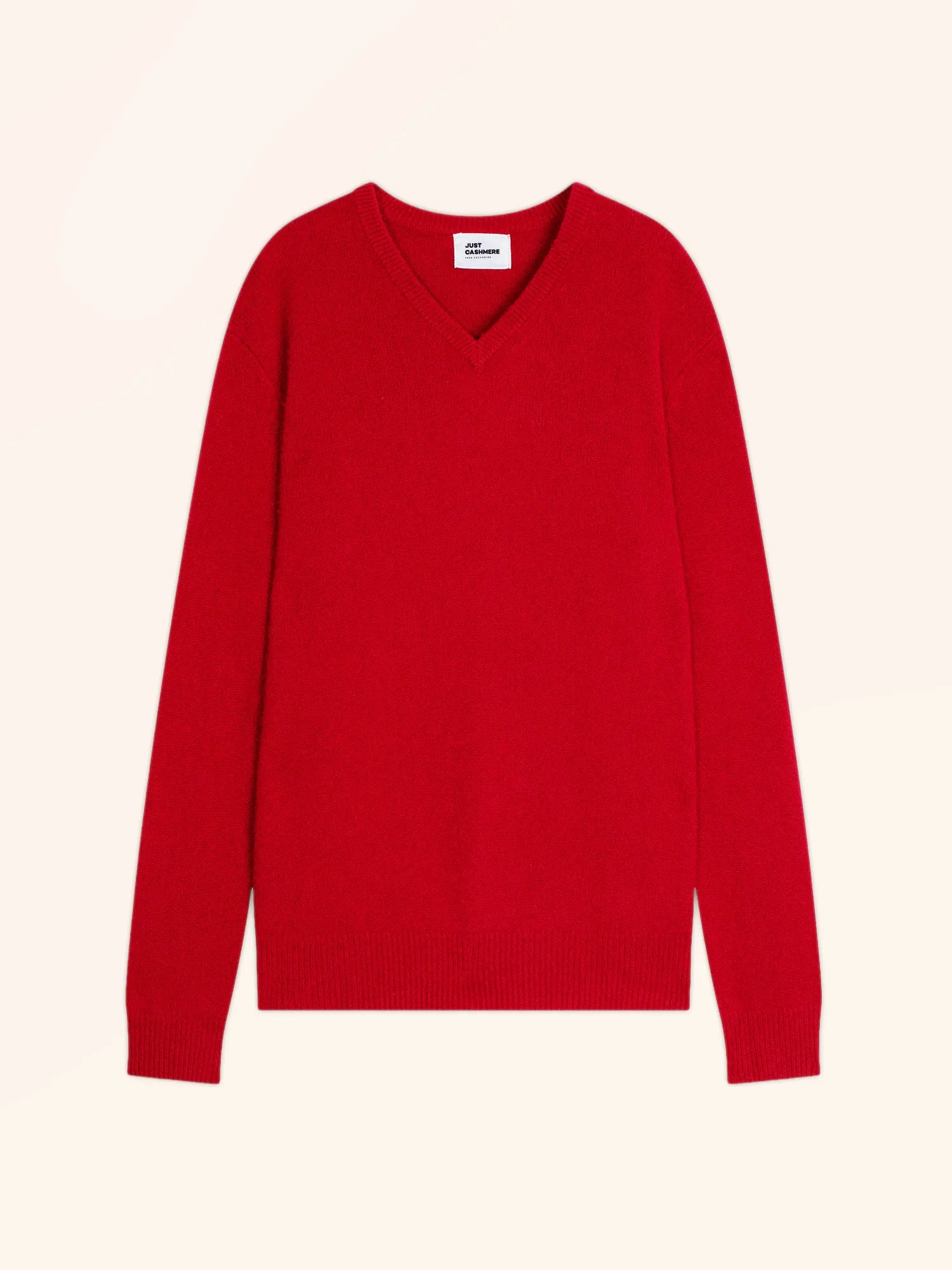 NATHAN pull col V 4 fils rouge
