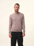 HOWARD pullover rundhalsausschnitt caribou meliert