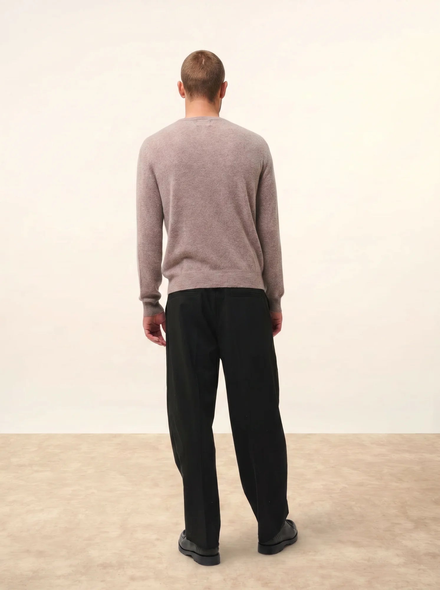 HOWARD pullover rundhalsausschnitt caribou meliert