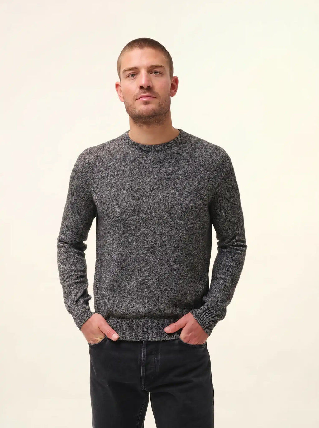 HOWARD pullover rundhalsausschnitt schwarz und weiß