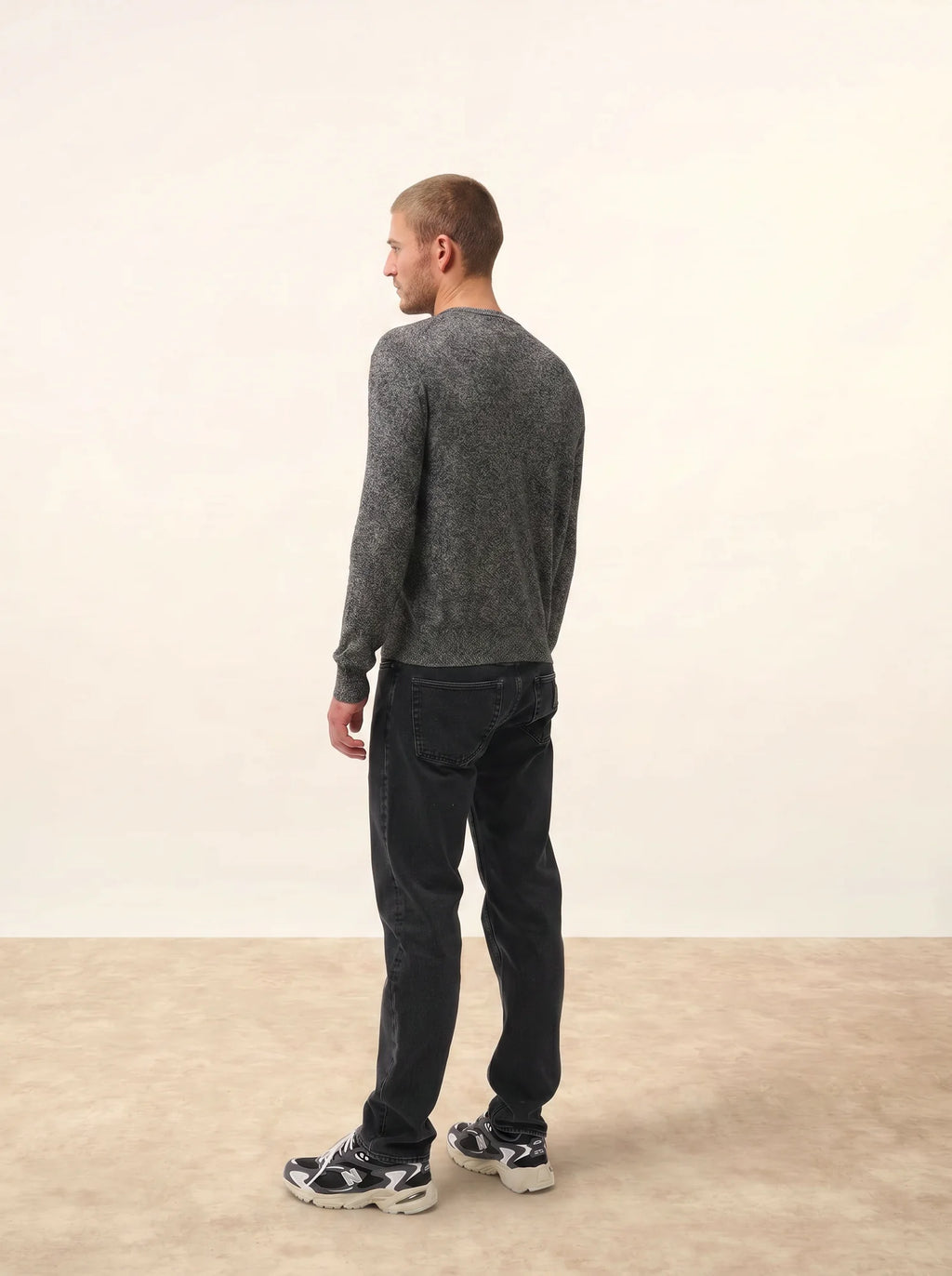 HOWARD pullover rundhalsausschnitt schwarz und weiß