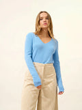 JOAN pullover v-ausschnitt blau bébé