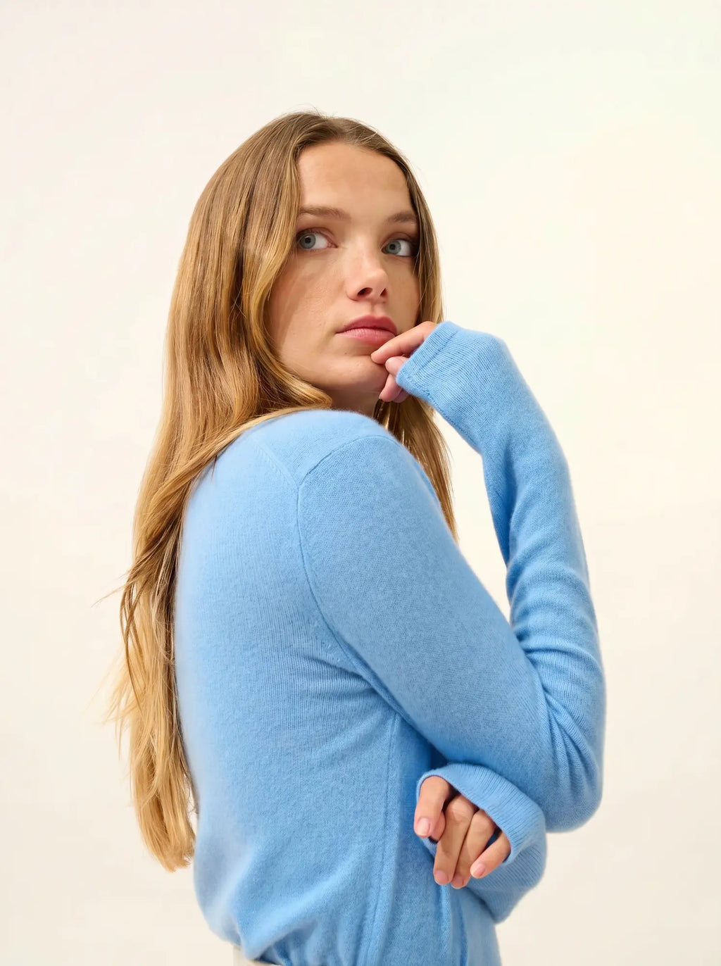 JOAN pullover v-ausschnitt blau bébé