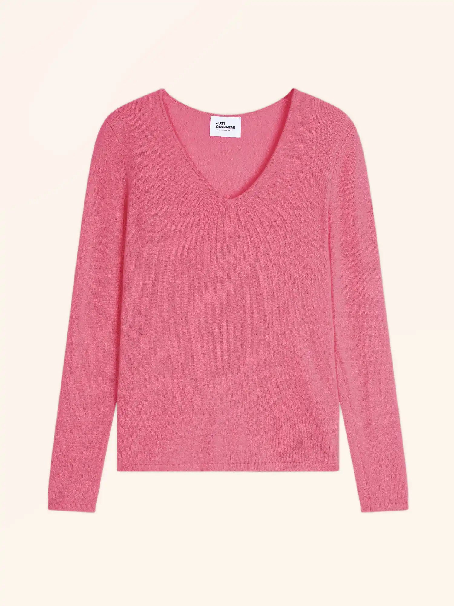 JOAN pull col V fraise
