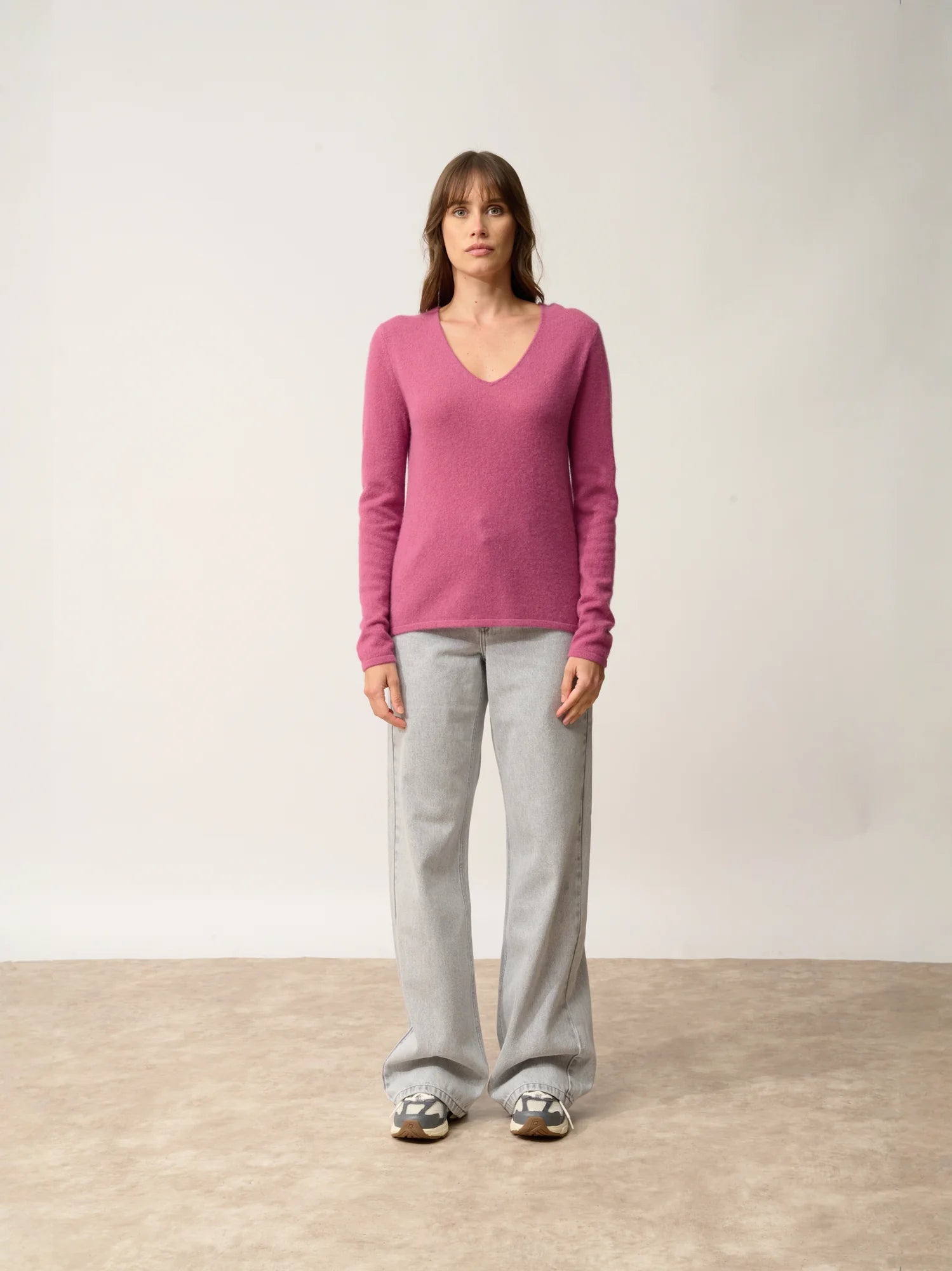 JOAN pull col V orchidée