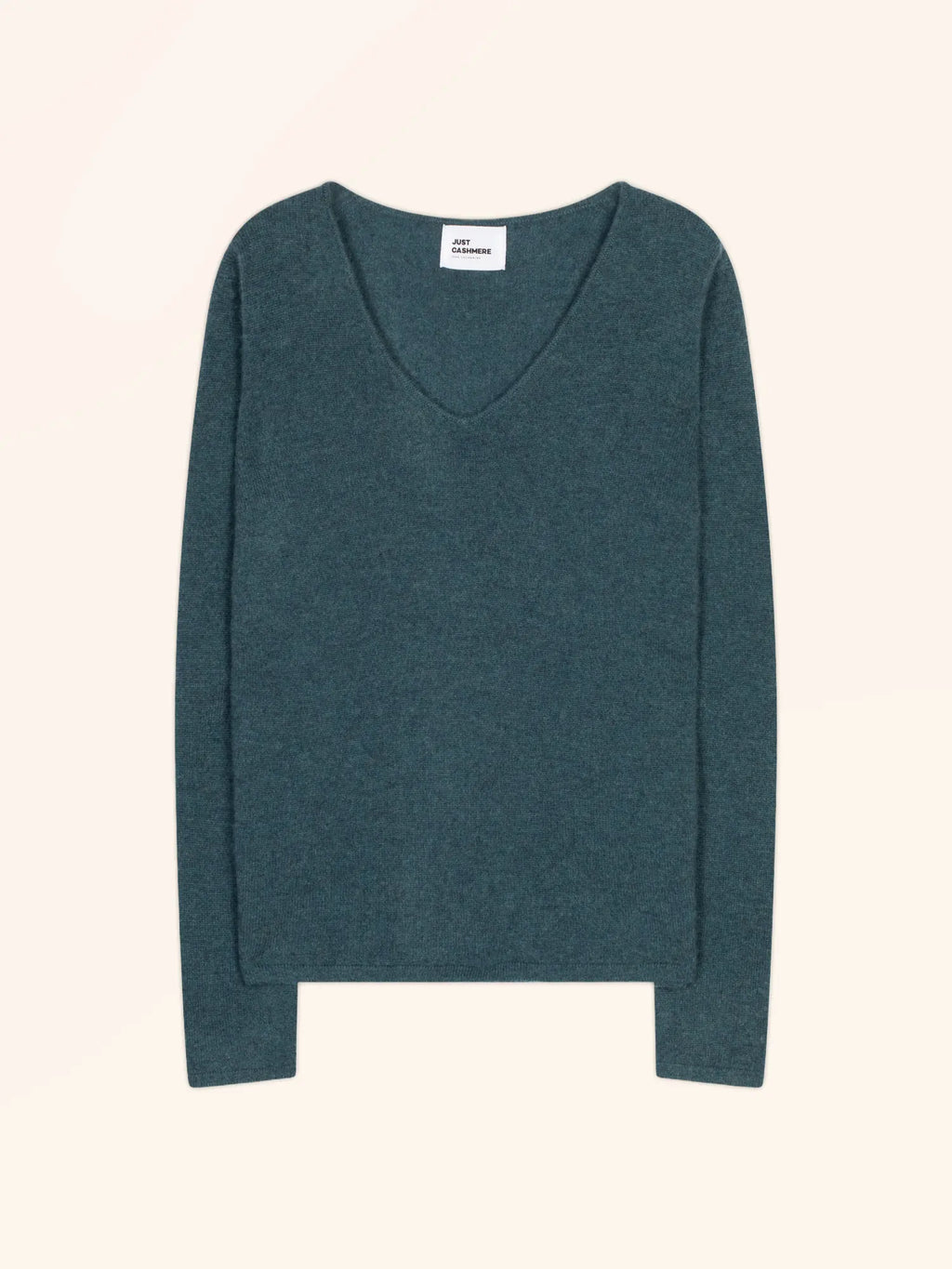 JOAN pull col V vert canard chiné
