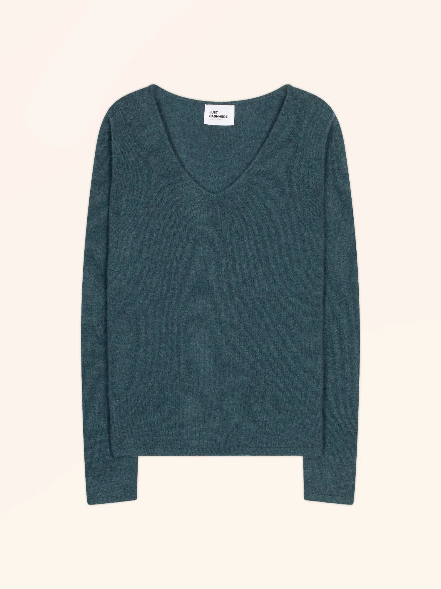JOAN pull col V vert canard chiné