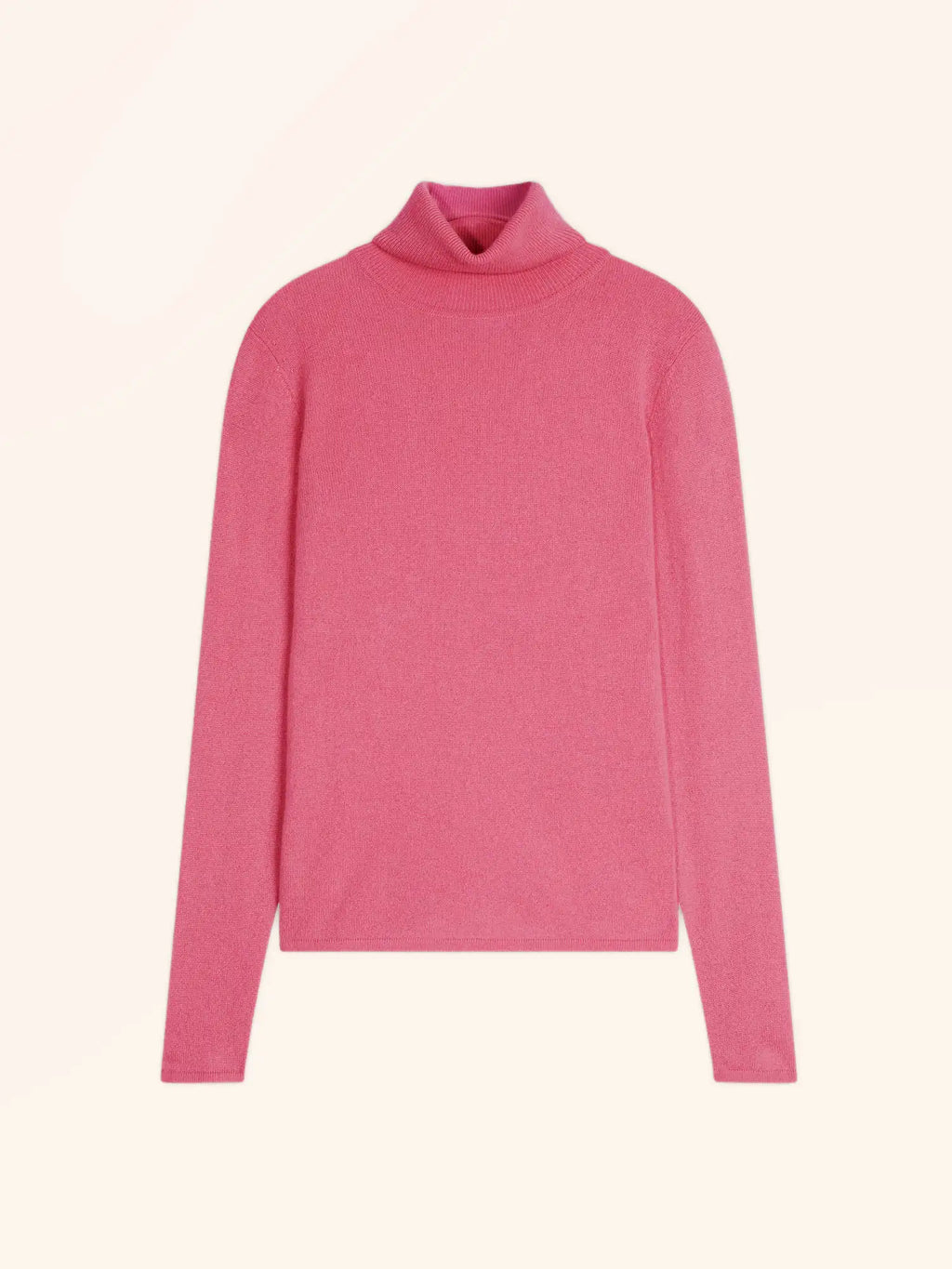 AVA pull col roulé fraise
