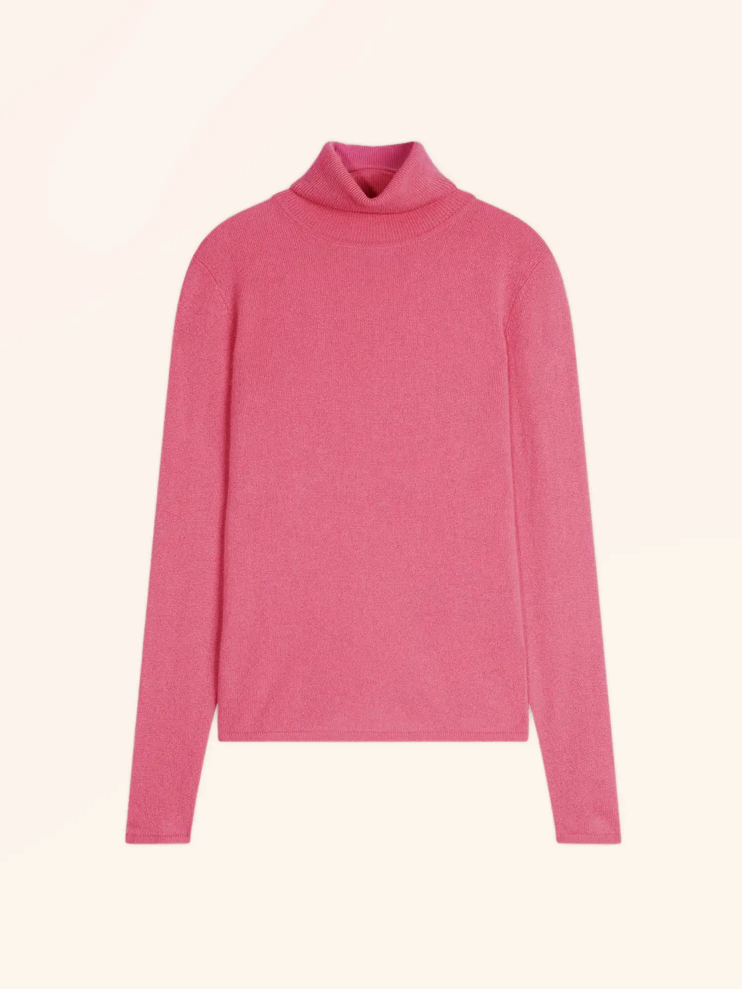 AVA pull col roulé fraise