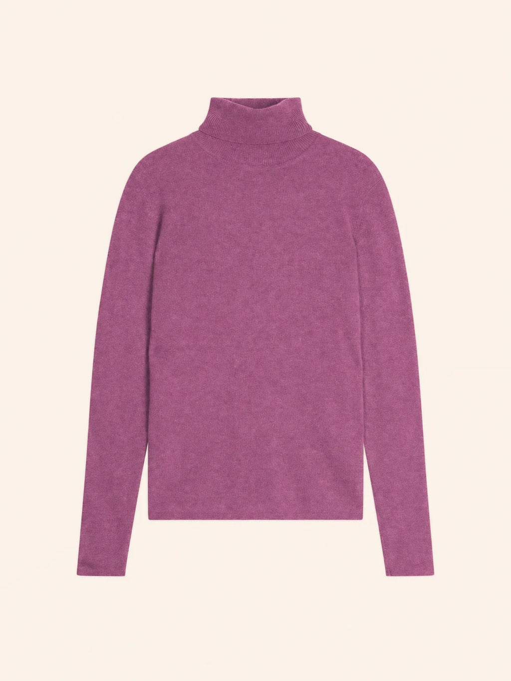 AVA pull col roulé orchidée