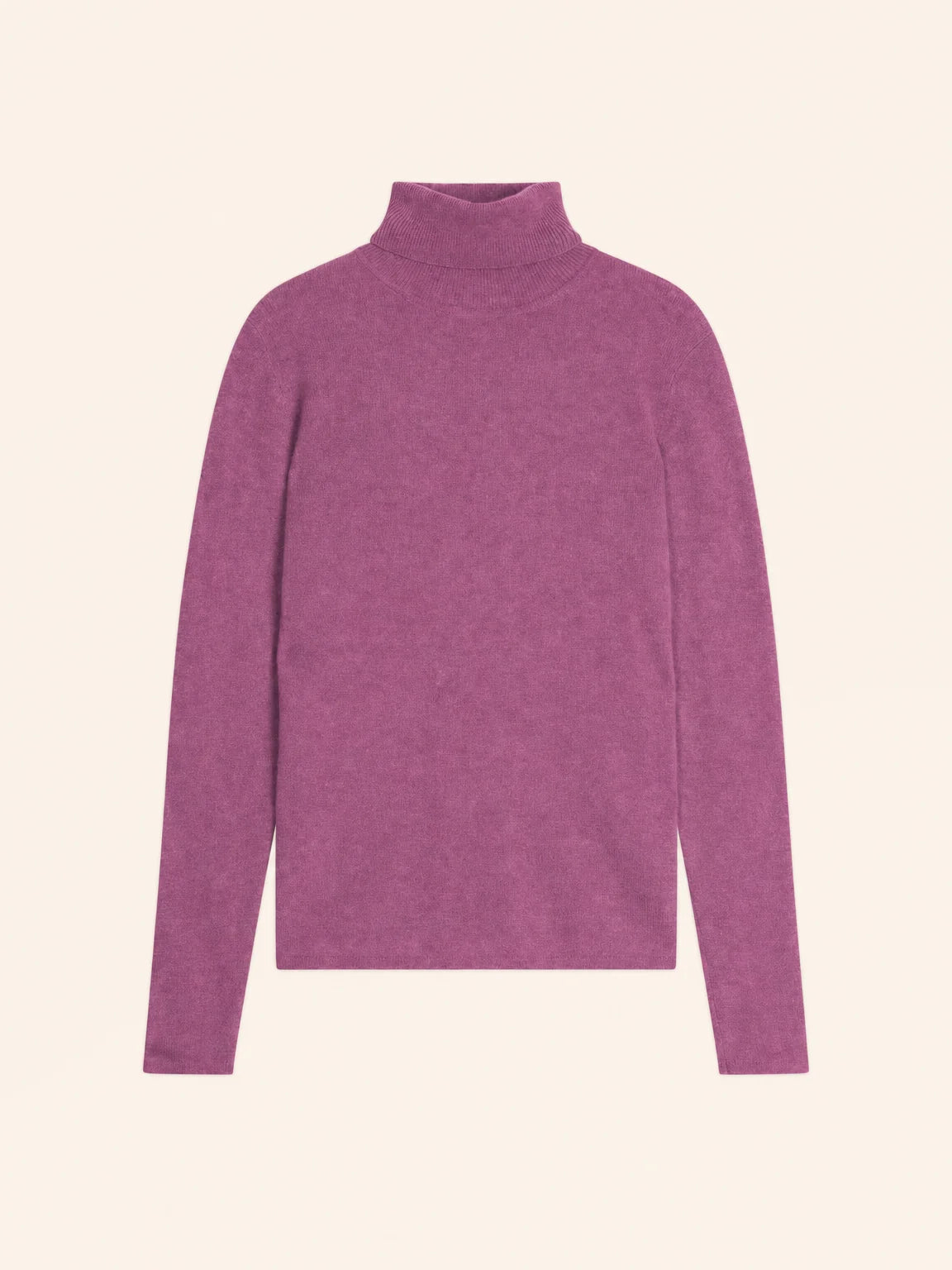 AVA pull col roulé orchidée