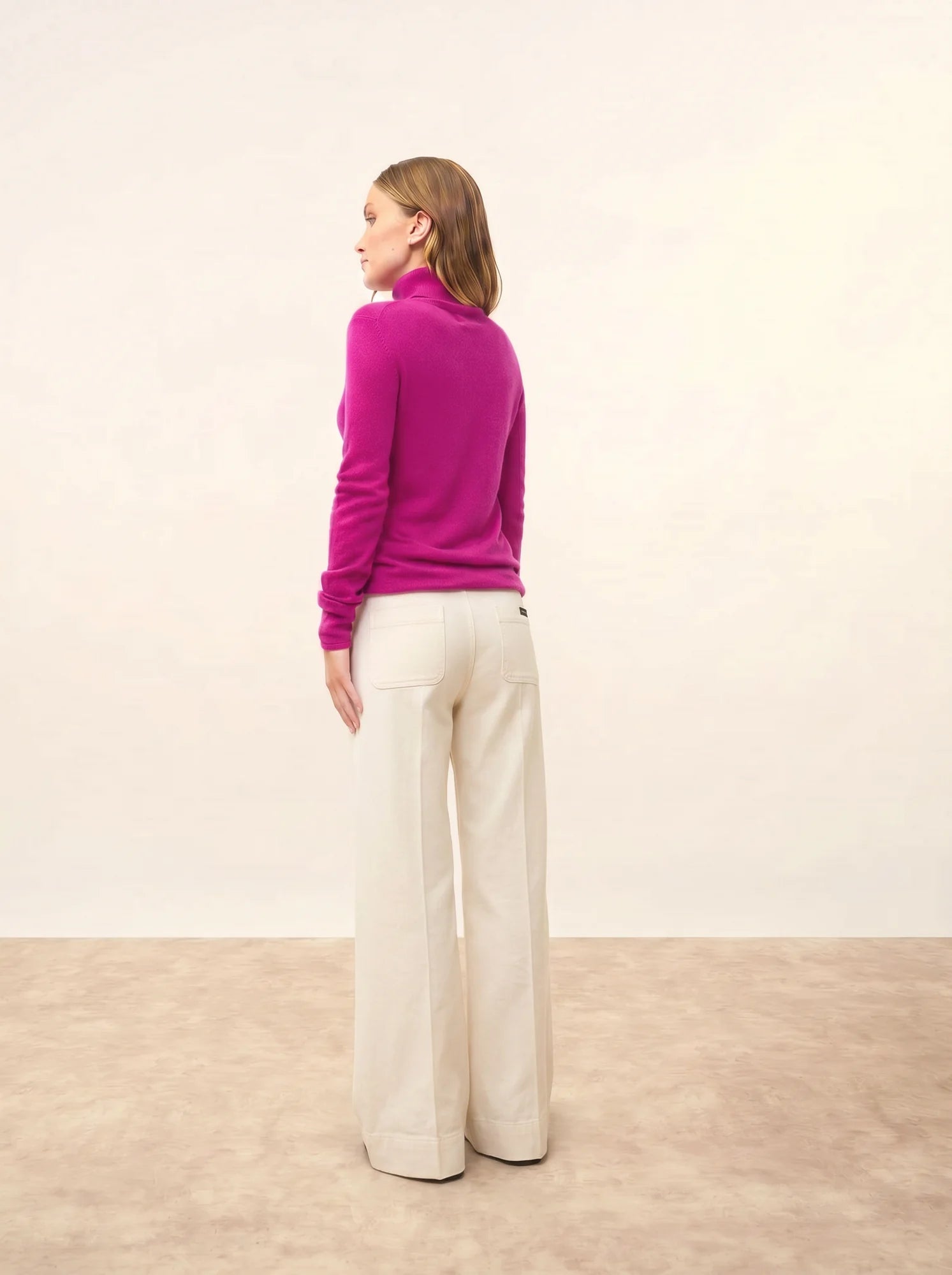AVA pullover rollkragen violine