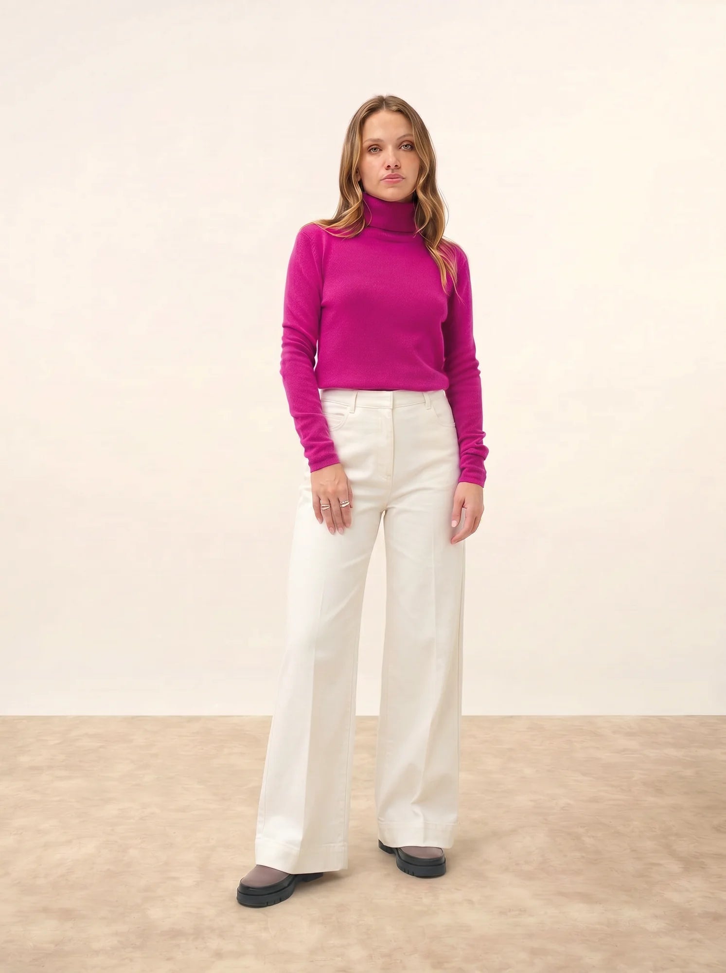 AVA pullover rollkragen violine