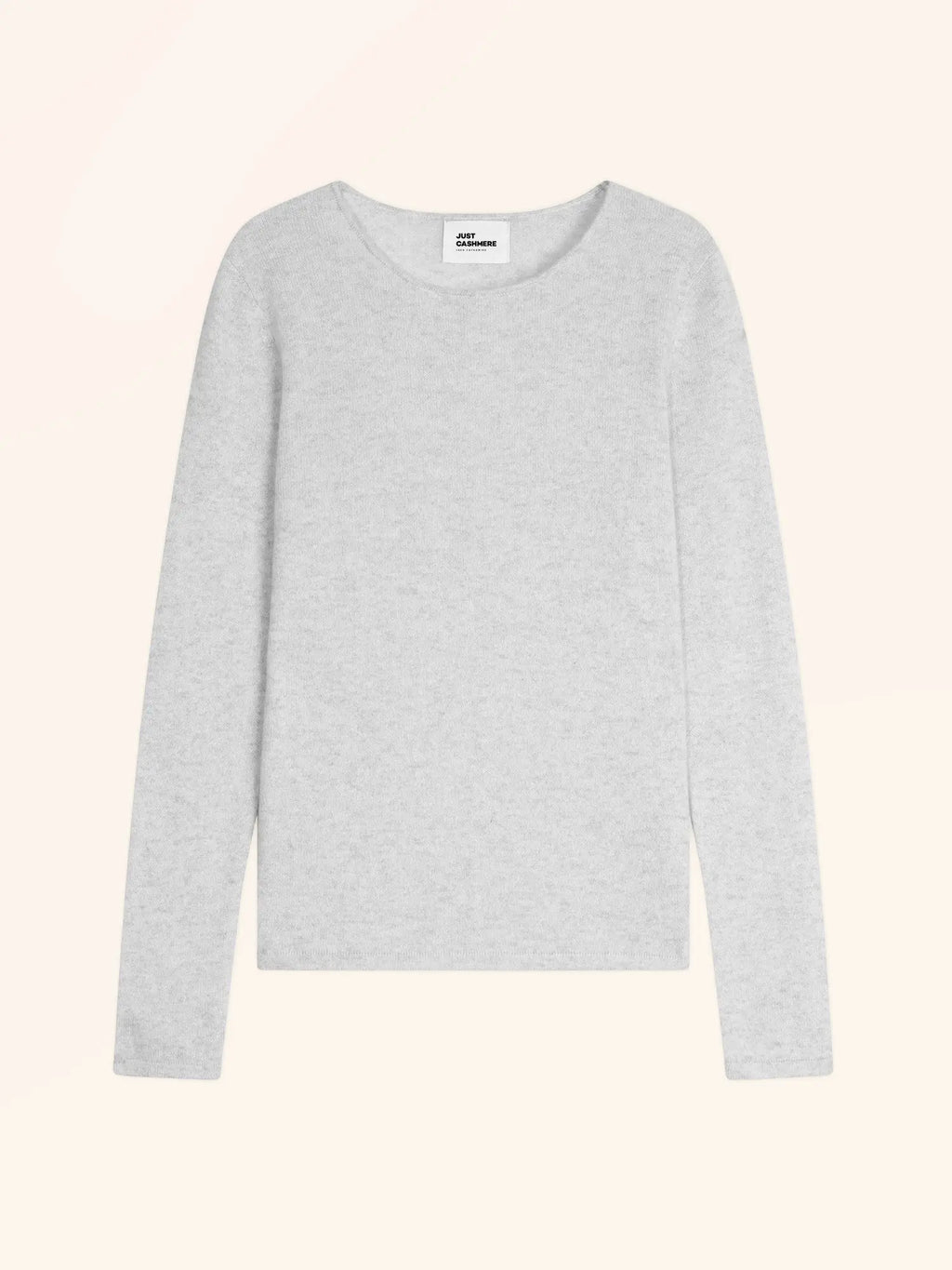 VIVIAN pull col rond gris perle chiné