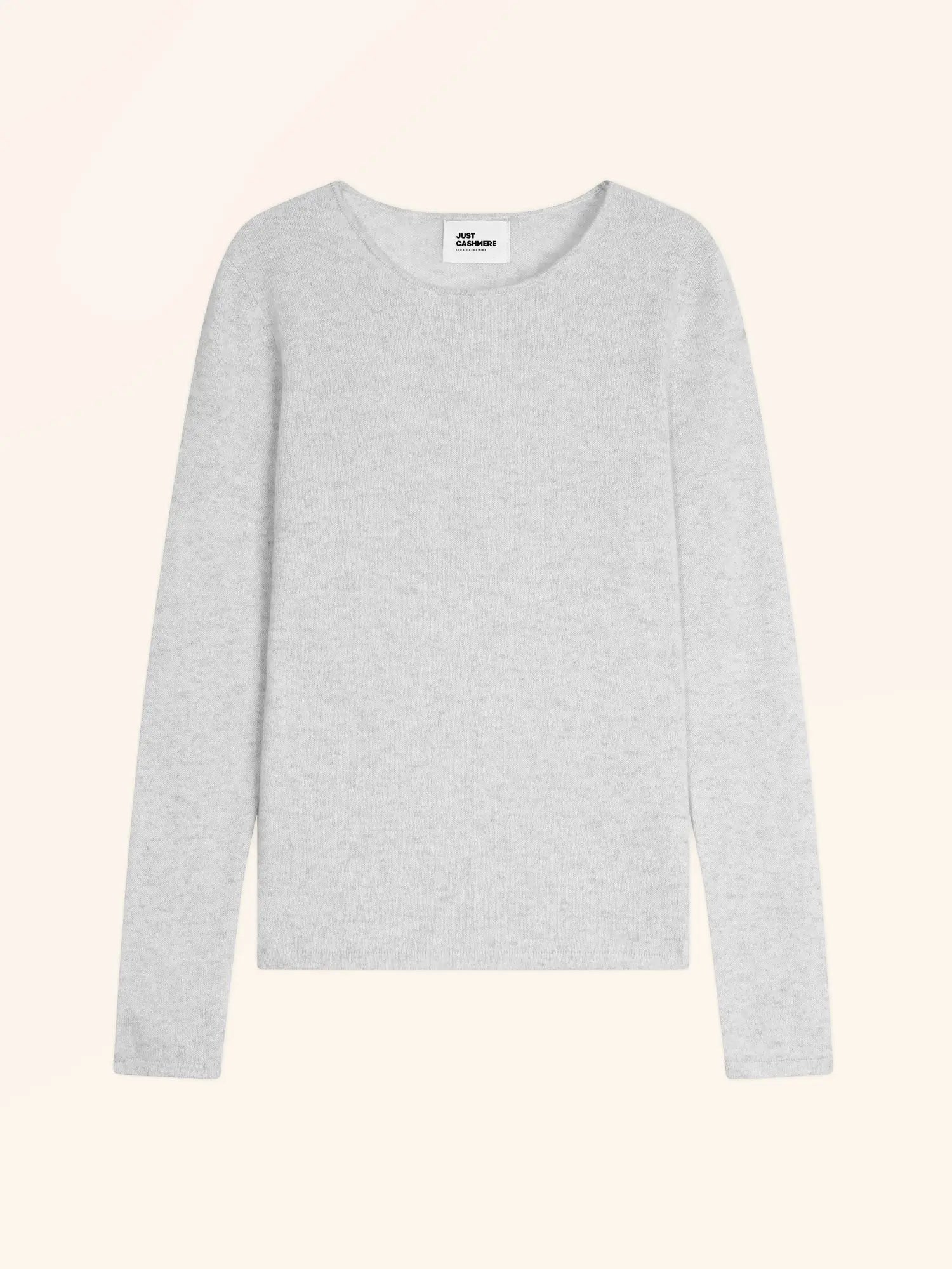 VIVIAN pull col rond gris perle chiné