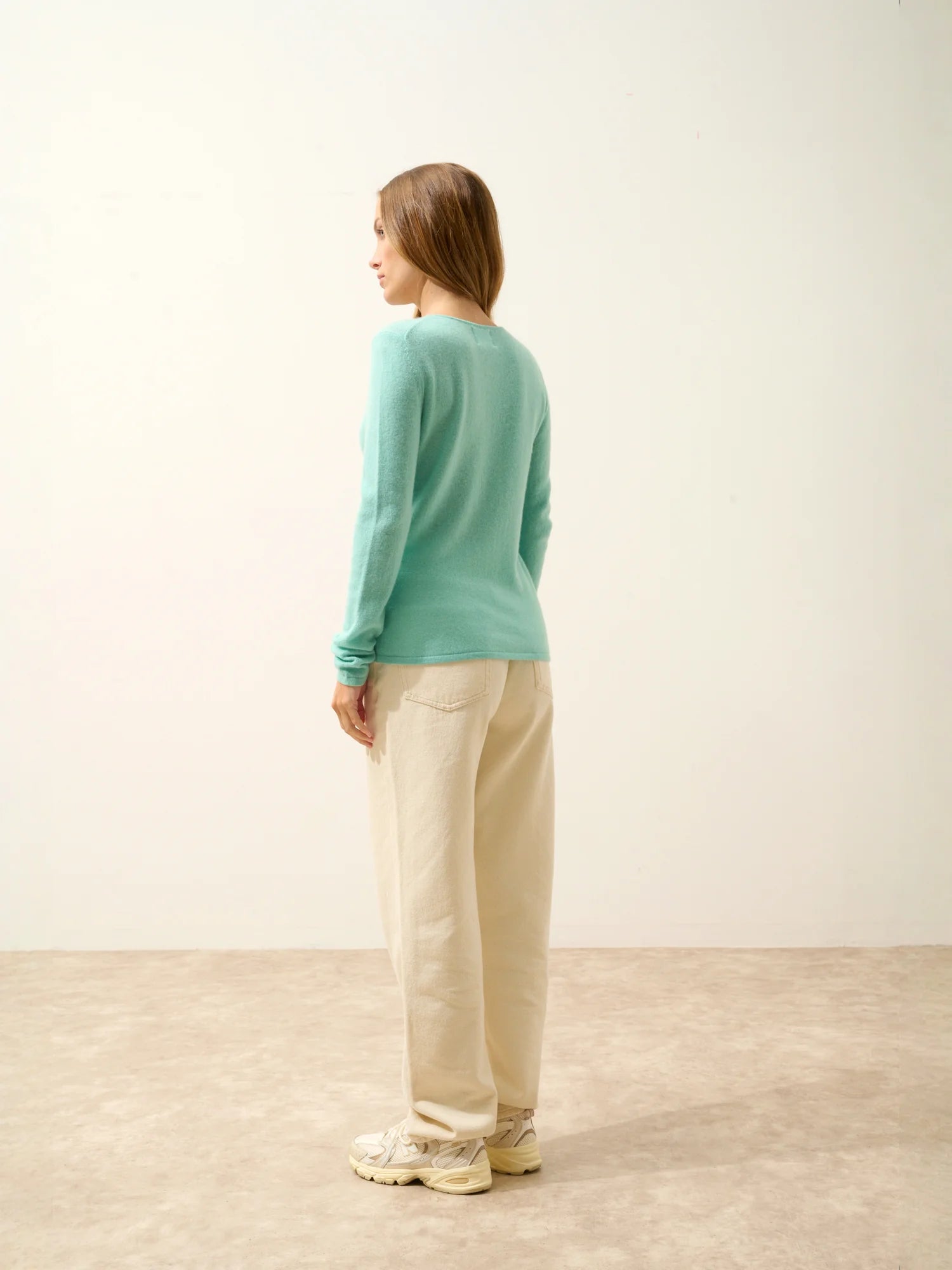 VIVIAN pullover rundhalsausschnitt jade