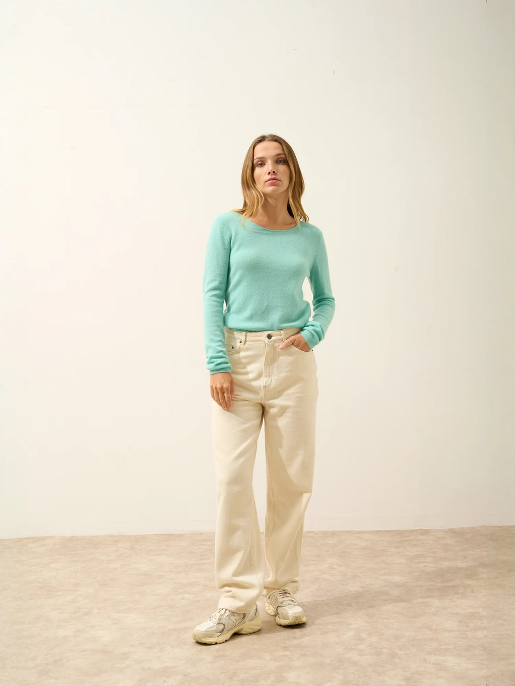 VIVIAN pullover rundhalsausschnitt jade