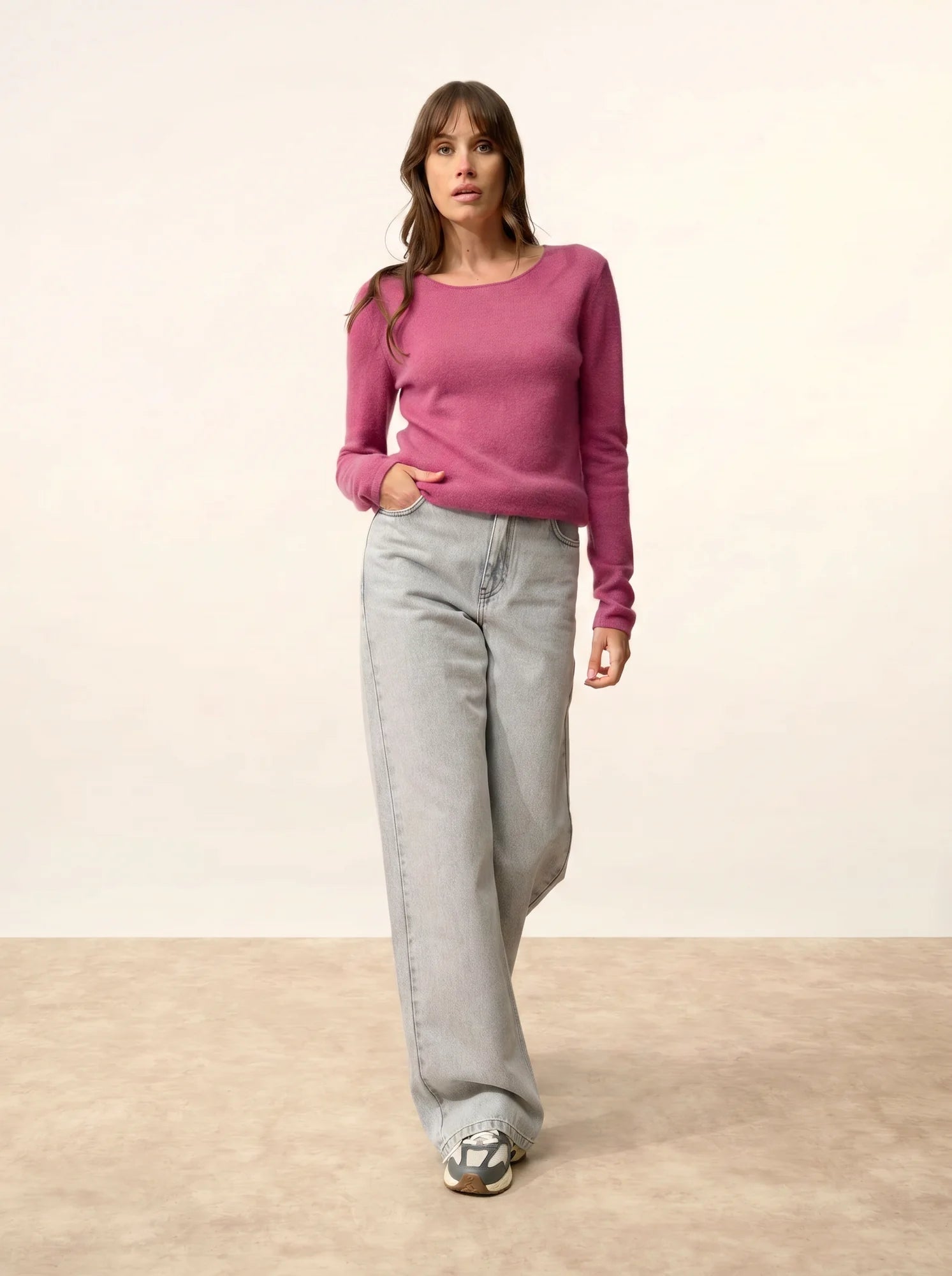 VIVIAN pullover rundhalsausschnitt orchidée