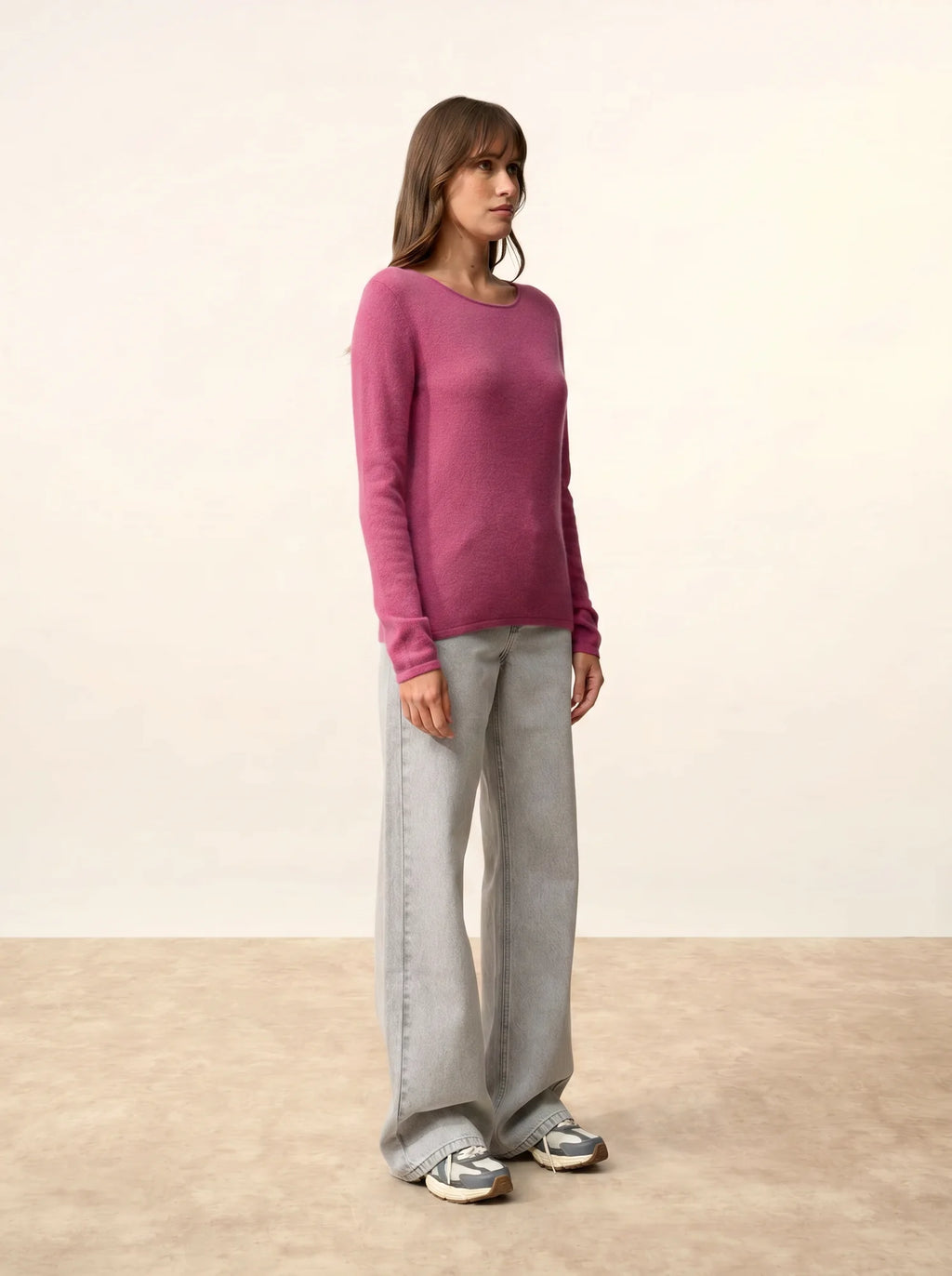 VIVIAN pullover rundhalsausschnitt orchidée