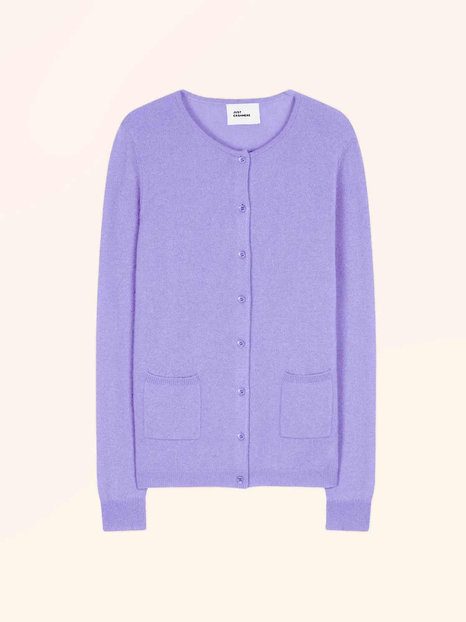 KATHARINE strickjacke rundhalsausschnitt lavendel