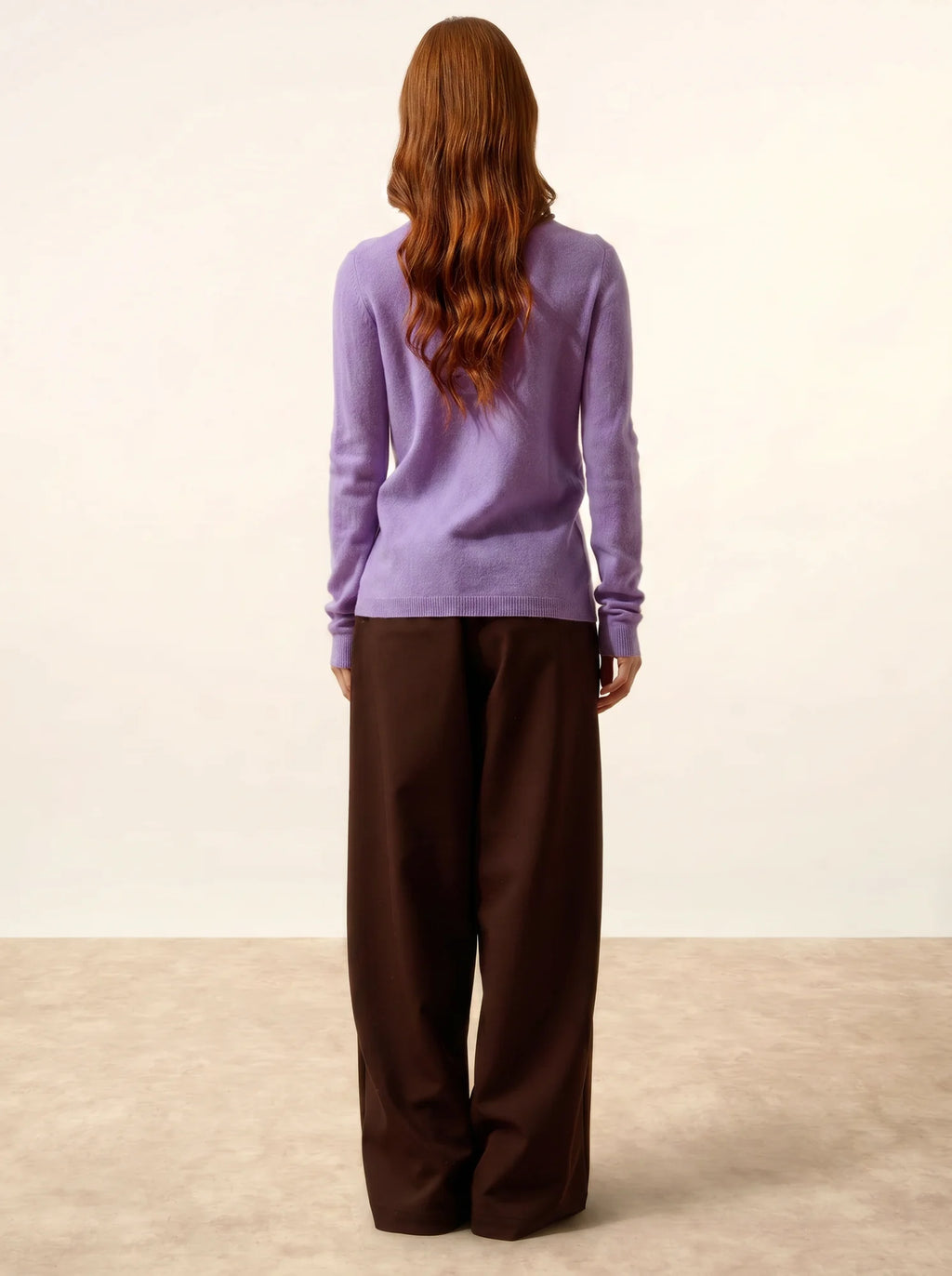 KATHARINE strickjacke rundhalsausschnitt lavendel