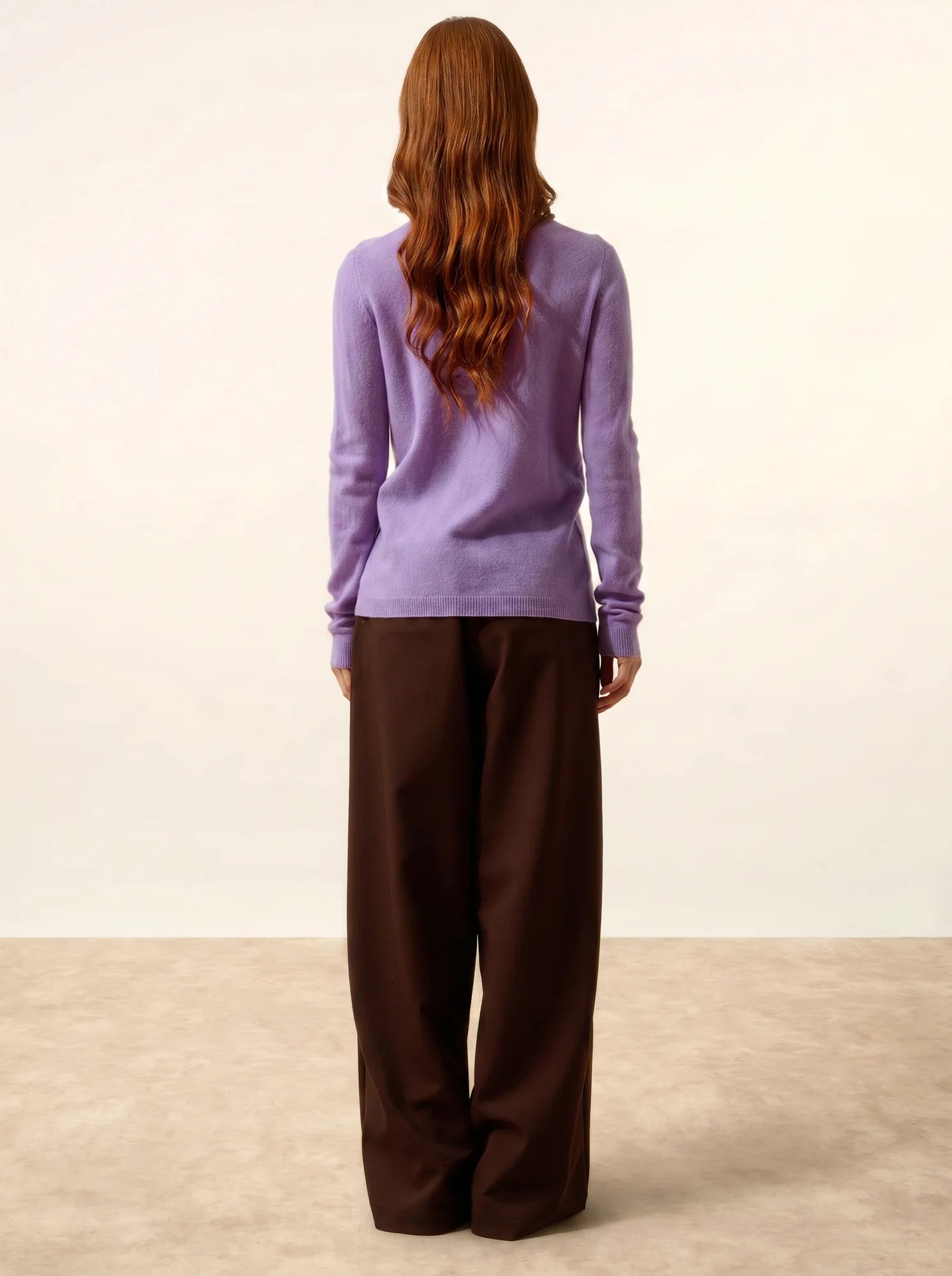 KATHARINE strickjacke rundhalsausschnitt lavendel