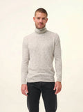 CONNOR pull col roulé gris et noir