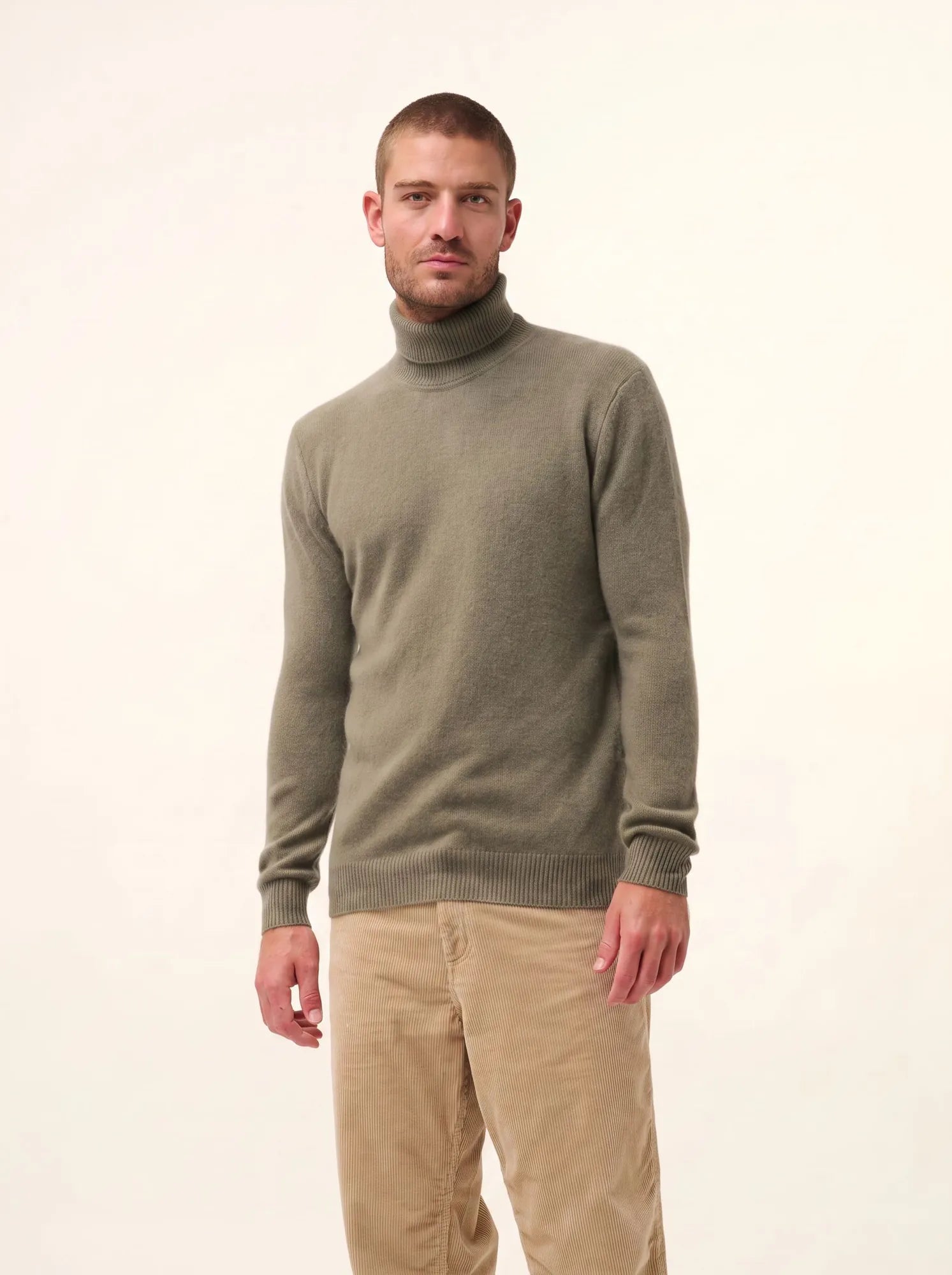 SACHA pullover rollkragen 4-fädig army