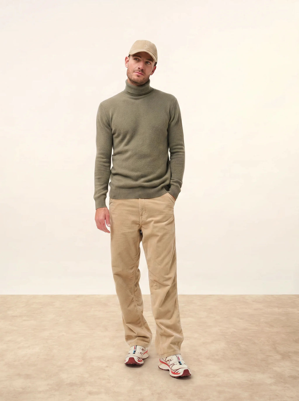 SACHA pullover rollkragen 4-fädig army