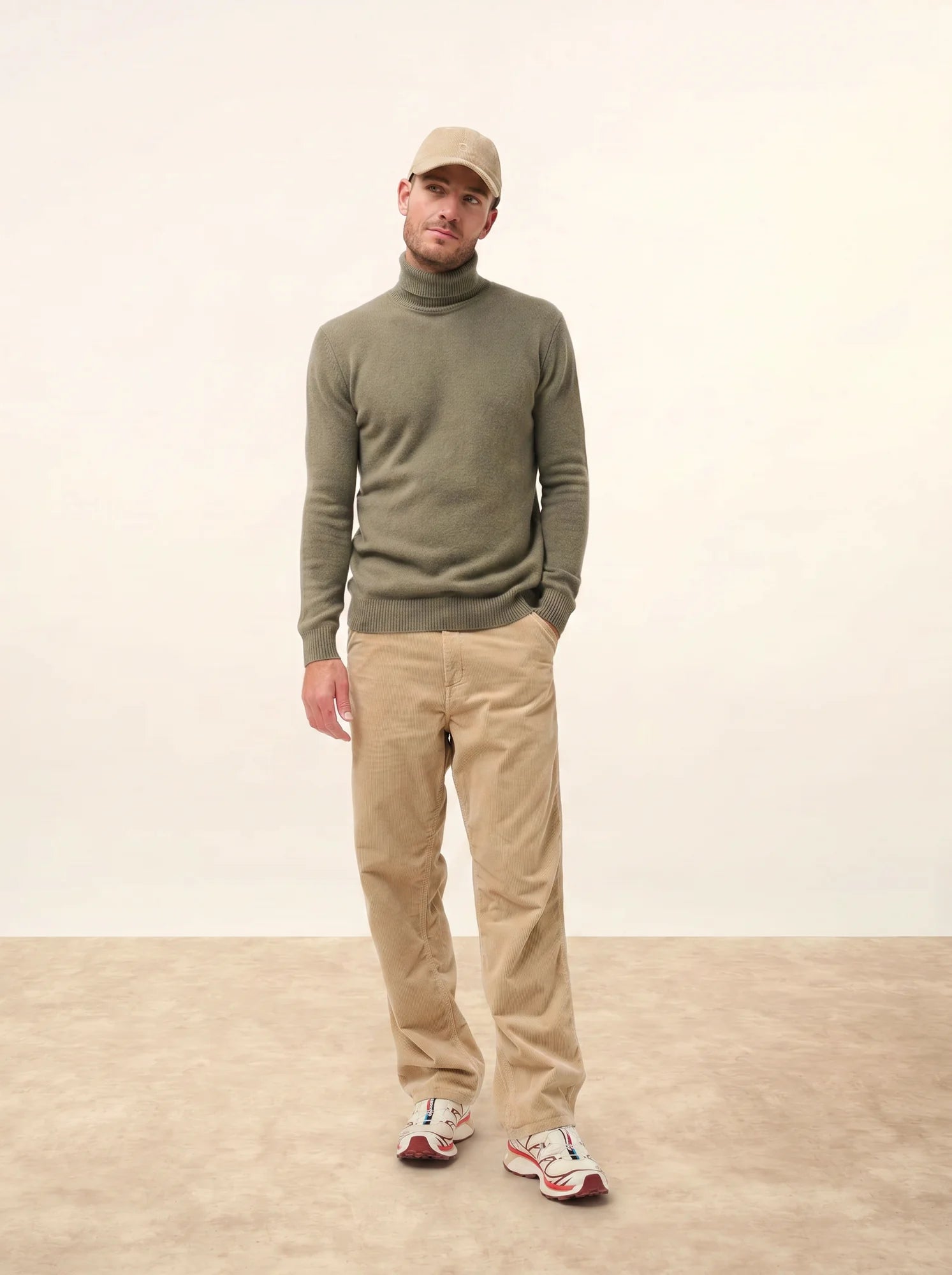 SACHA pullover rollkragen 4-fädig army