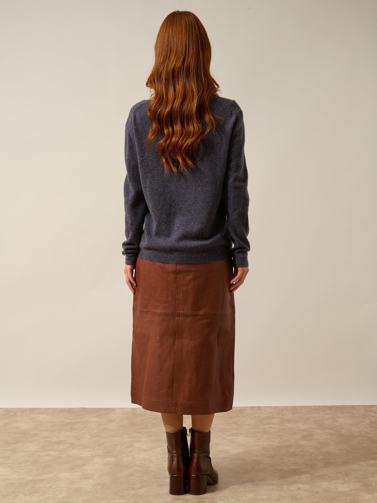 FIONA pull col bateau violet gris chiné