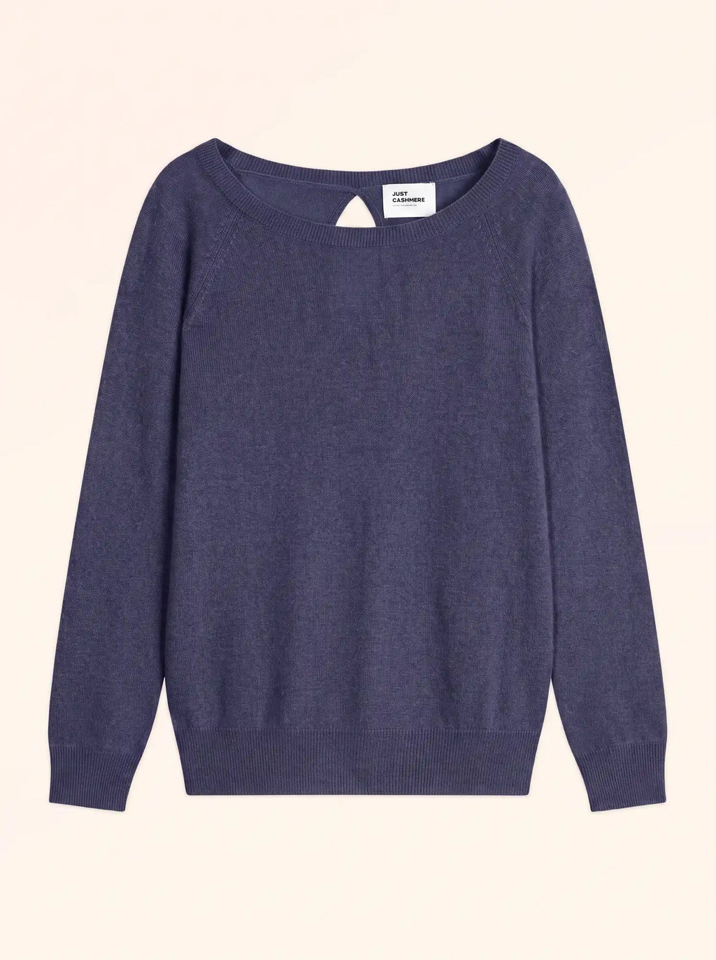 ABIGAILE pullover u-boot-ausschnitt tropfen hinten violett grau meliert